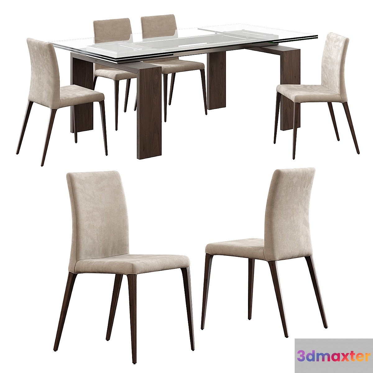 Tonin Casa _ Aragona Chair + Brooklyn Table - No.2
