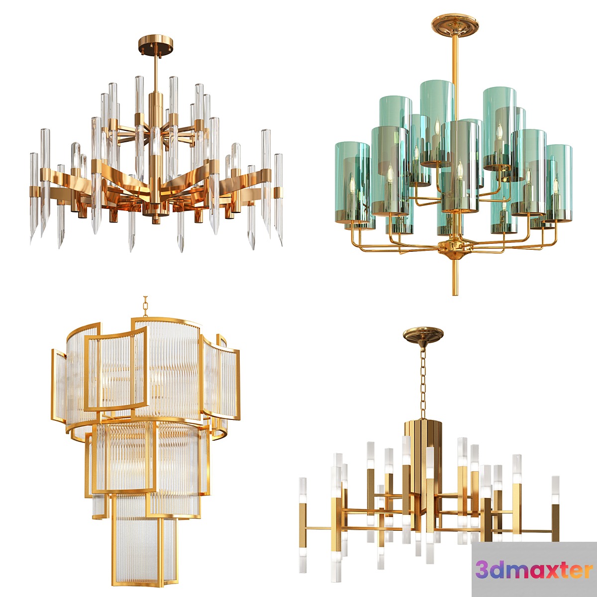 Four Exclusive Chandelier Collection_5 3D Max