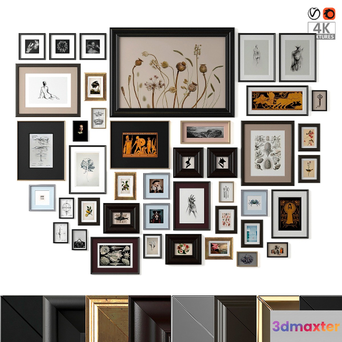 Lagre gallery wall 3D Max