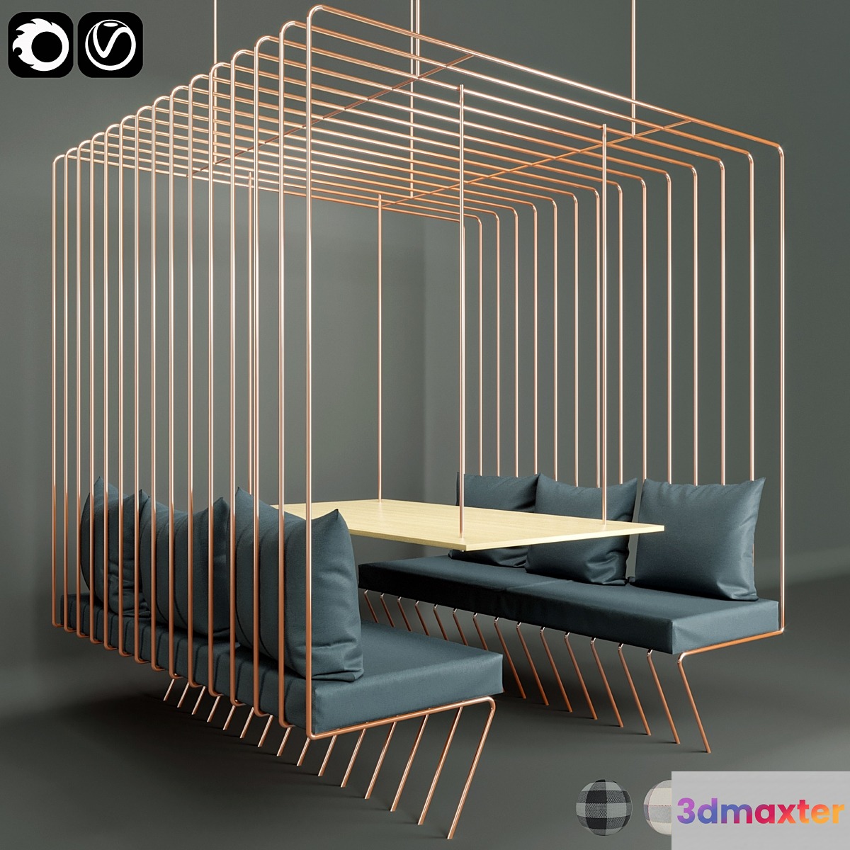 infibond restaurant & office 3D Max