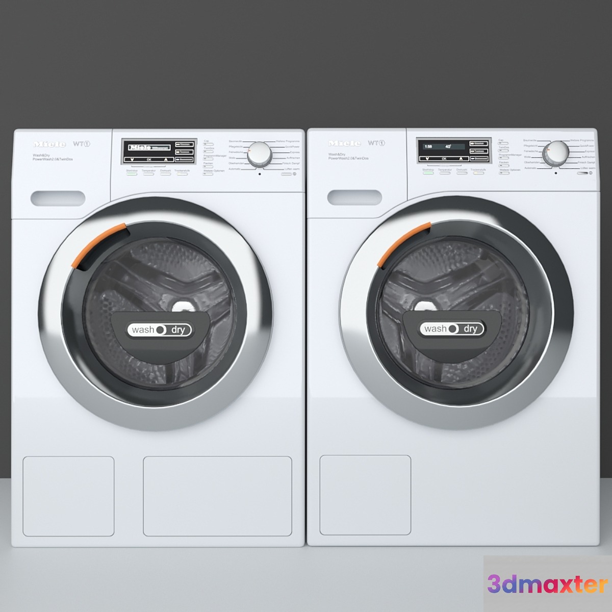 Set Miele WTH 130 and WTF 130 3D Max