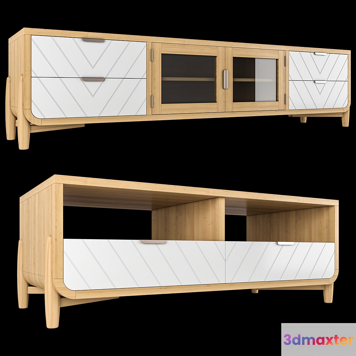 Wind cabinet and Coffee table 3D Max