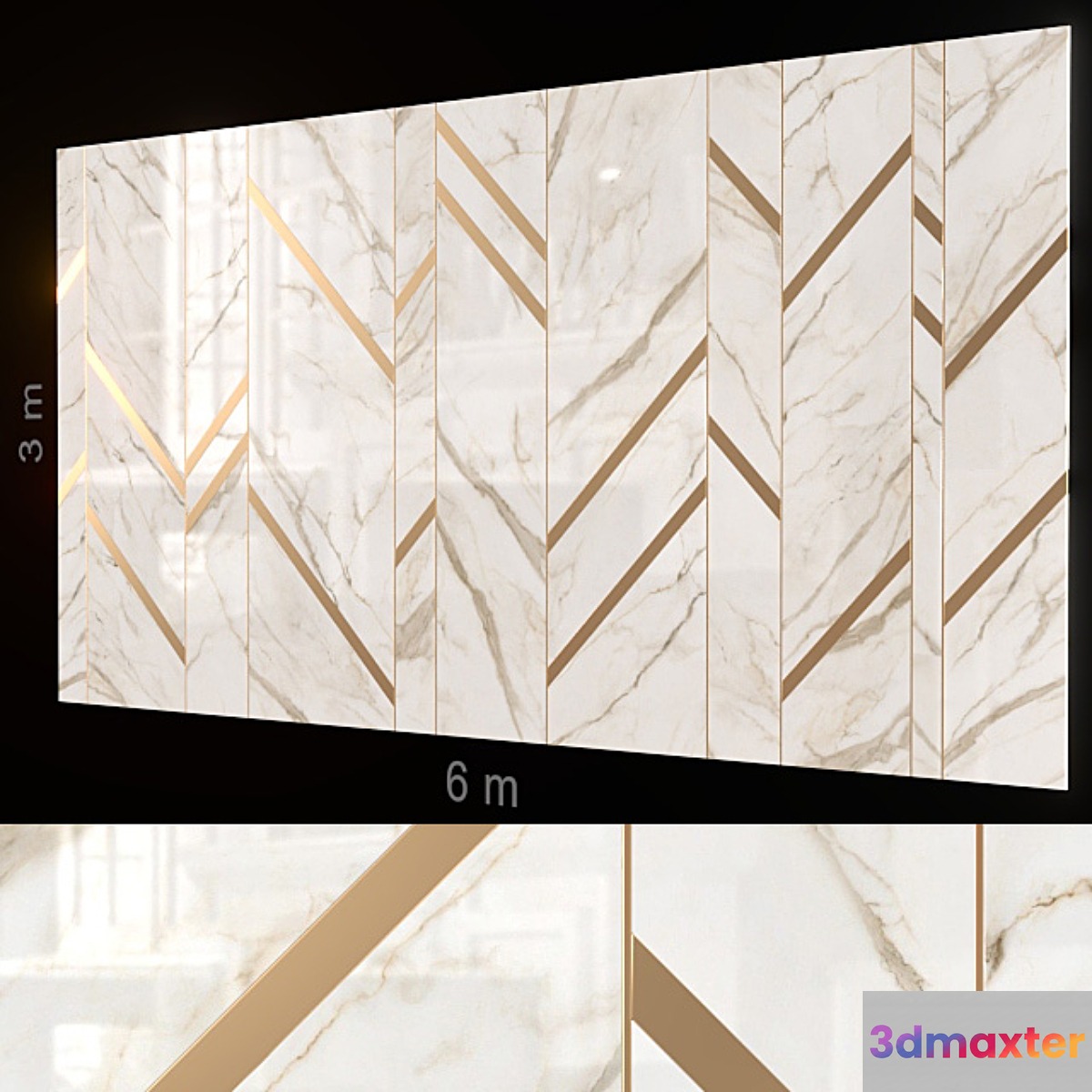 Decorative wall 215. 3D Max