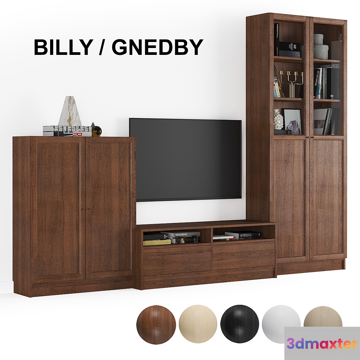 Rack Billy _ Oxberg _ Gnedby Ikea. 3D Max