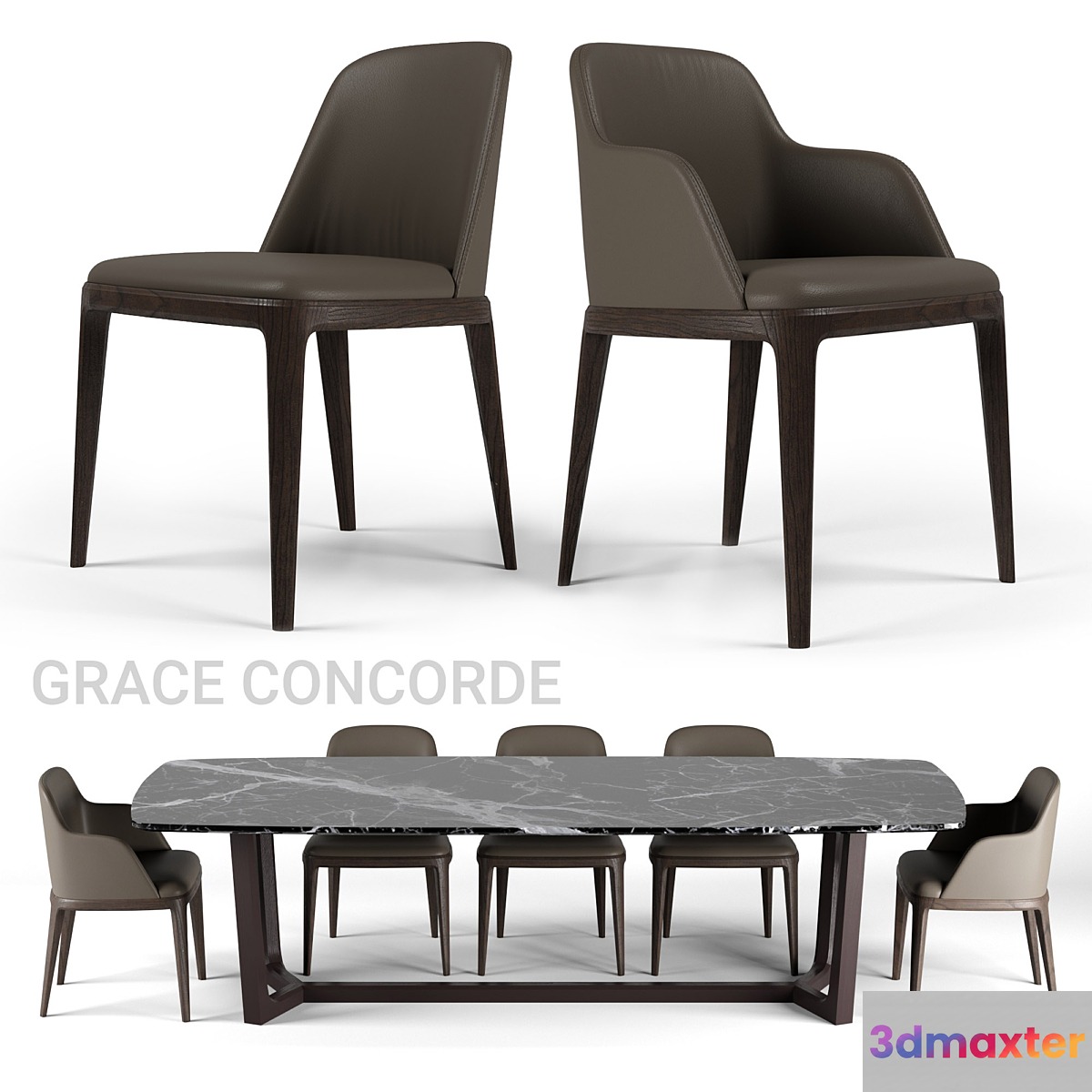 Poliform dining set 3D Max