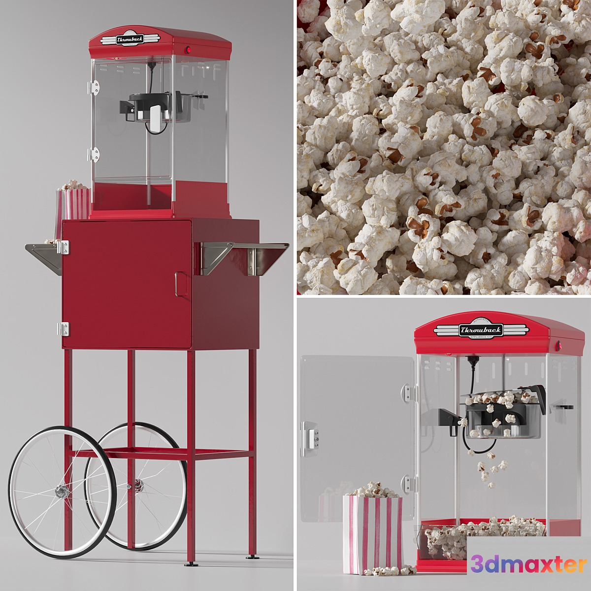 Throwback Movie Theater Popcorn Machine with Cart
