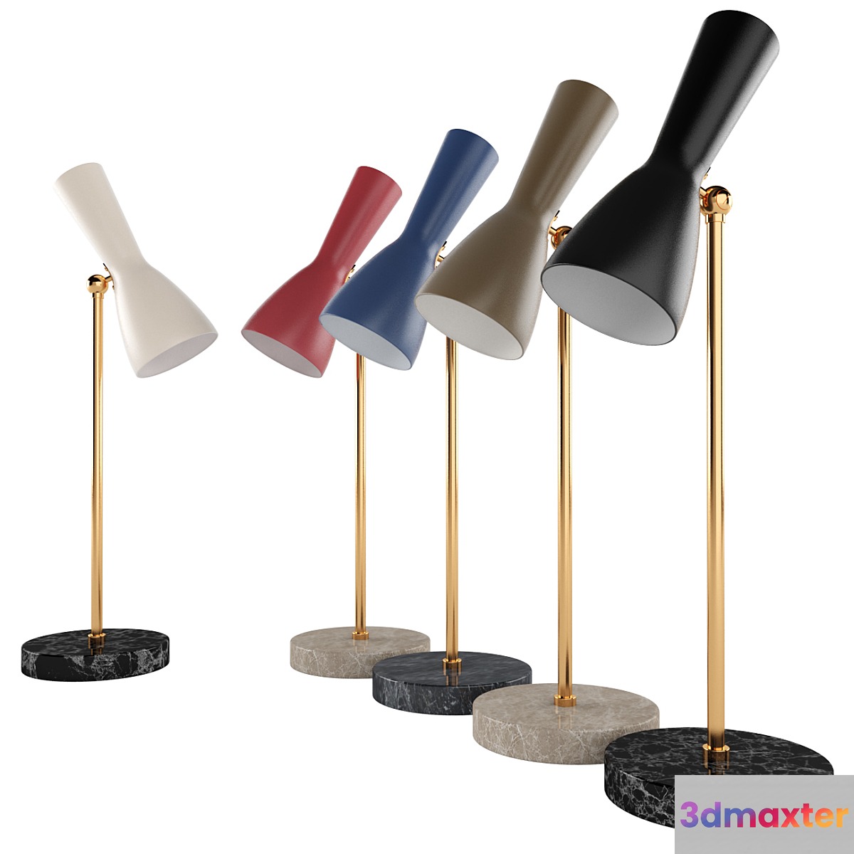Table lamp Wormhole 04 3D Max