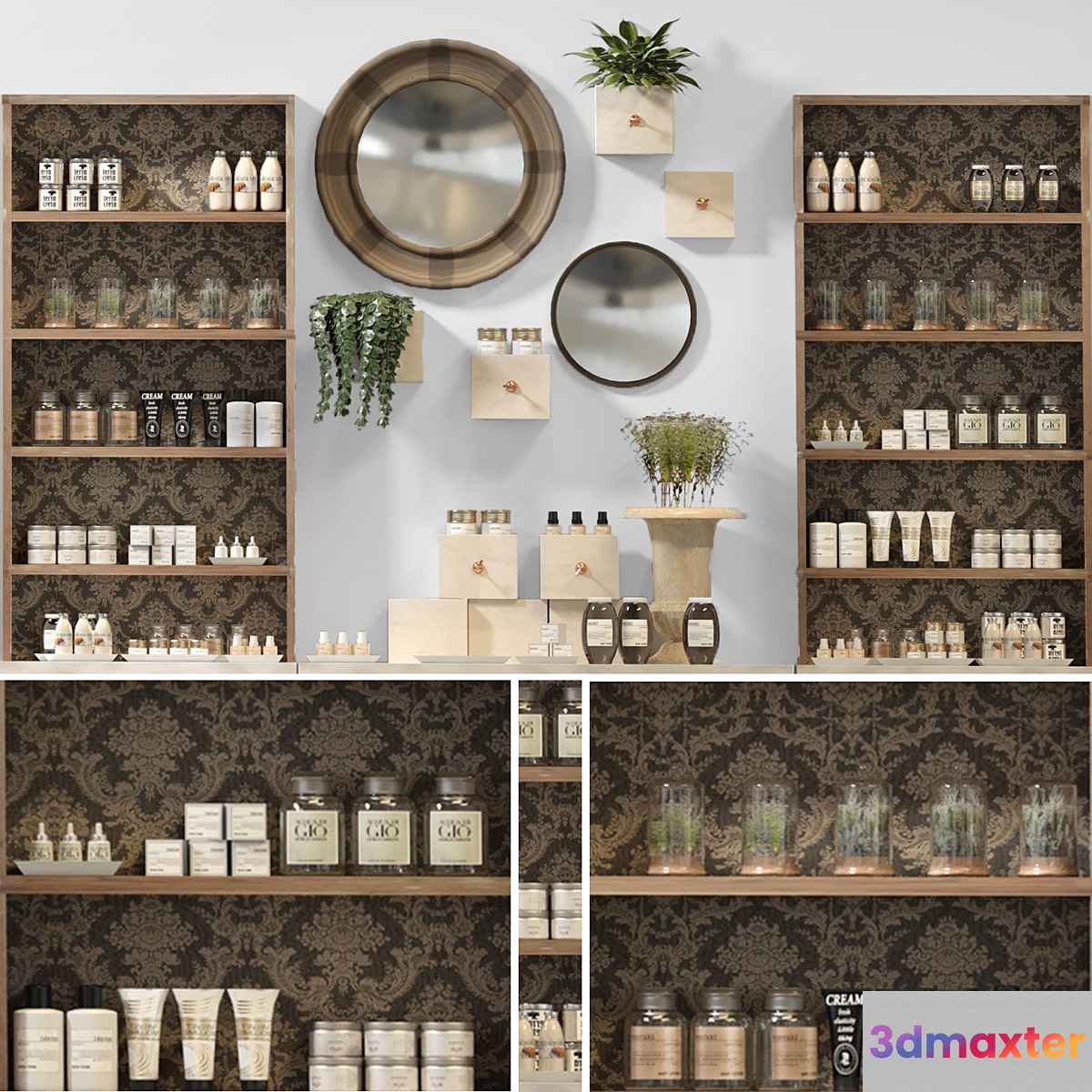 Beauty salon and cosmetics 3D Max