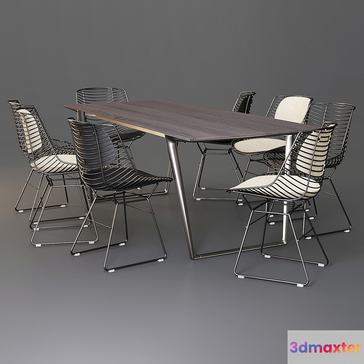 MDF Italia: Dining Set (Table Axy Comfort & Chair Flow Filo) - No.2