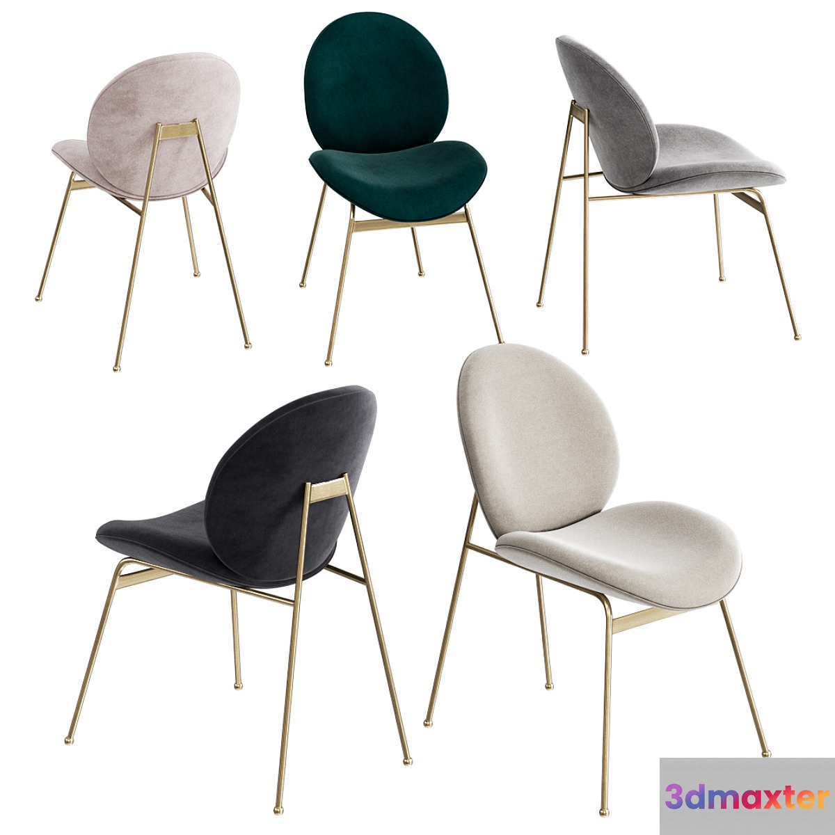 West elm Dining Chair Jane 3D Max