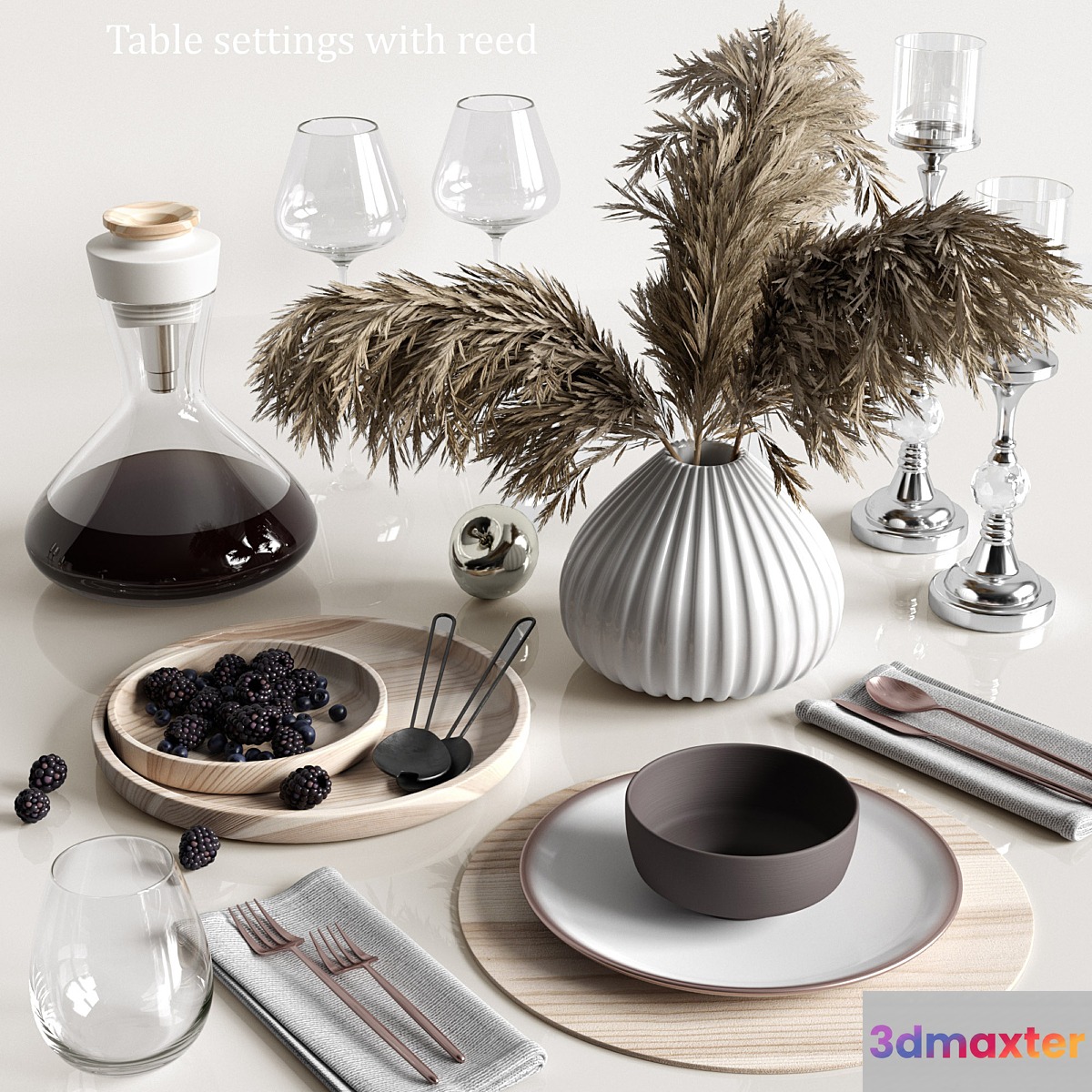Table settings with reed - No.2