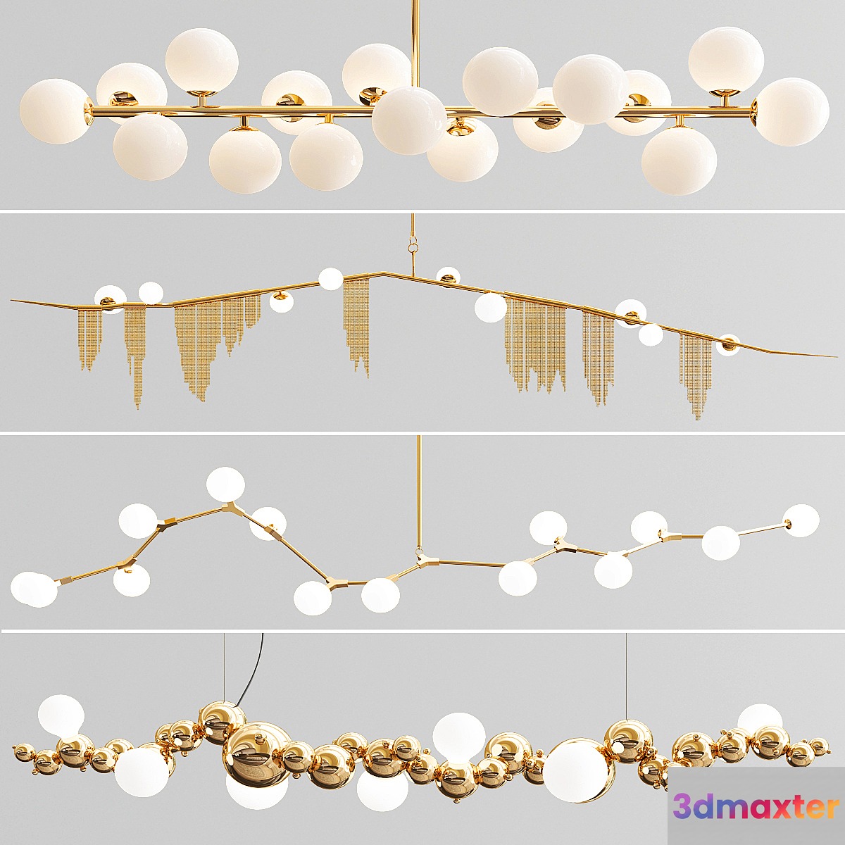 Four Exclusive Chandelier Collection_6 3D Max