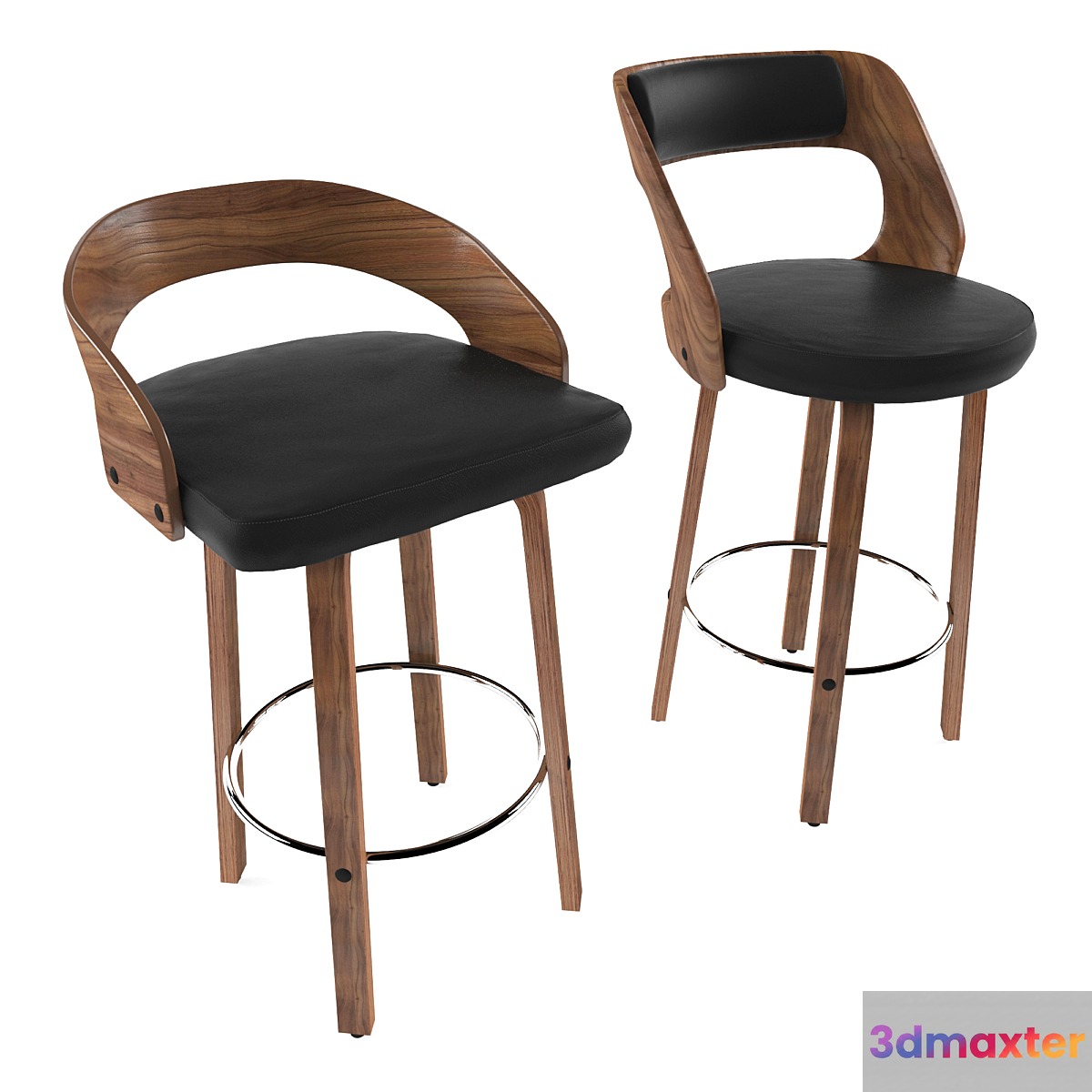 emily & sabrina bar or counter stool and bar chair 3D Max