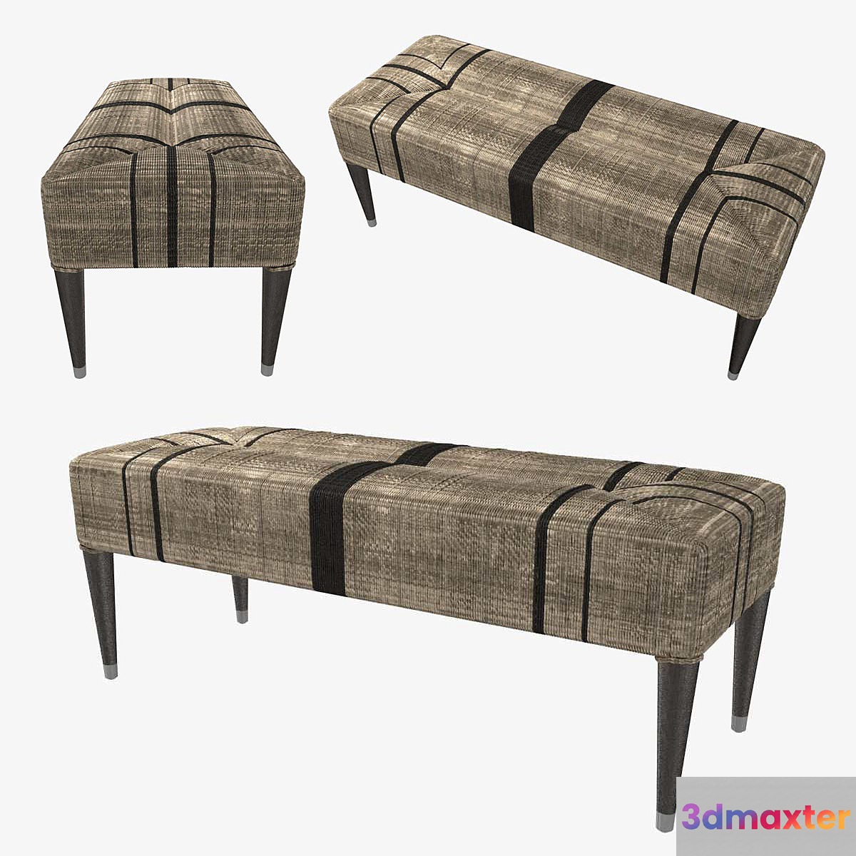 Palecek Fritz Rope Bench 3d model 3D Max