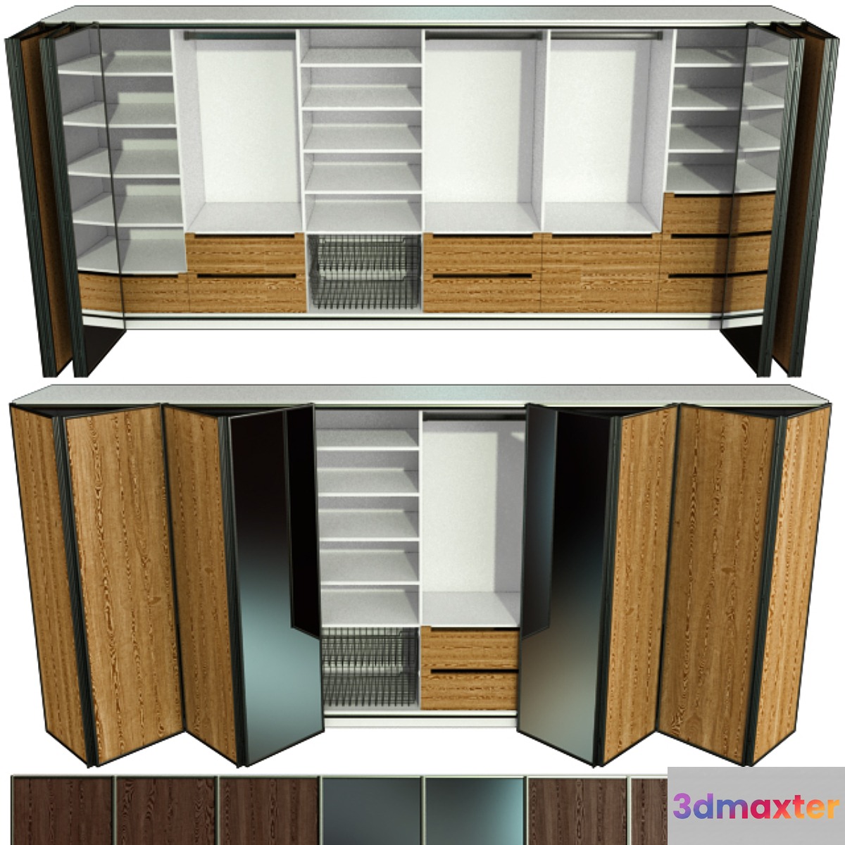 Wardrobe wardrobe folding doors 3D Max