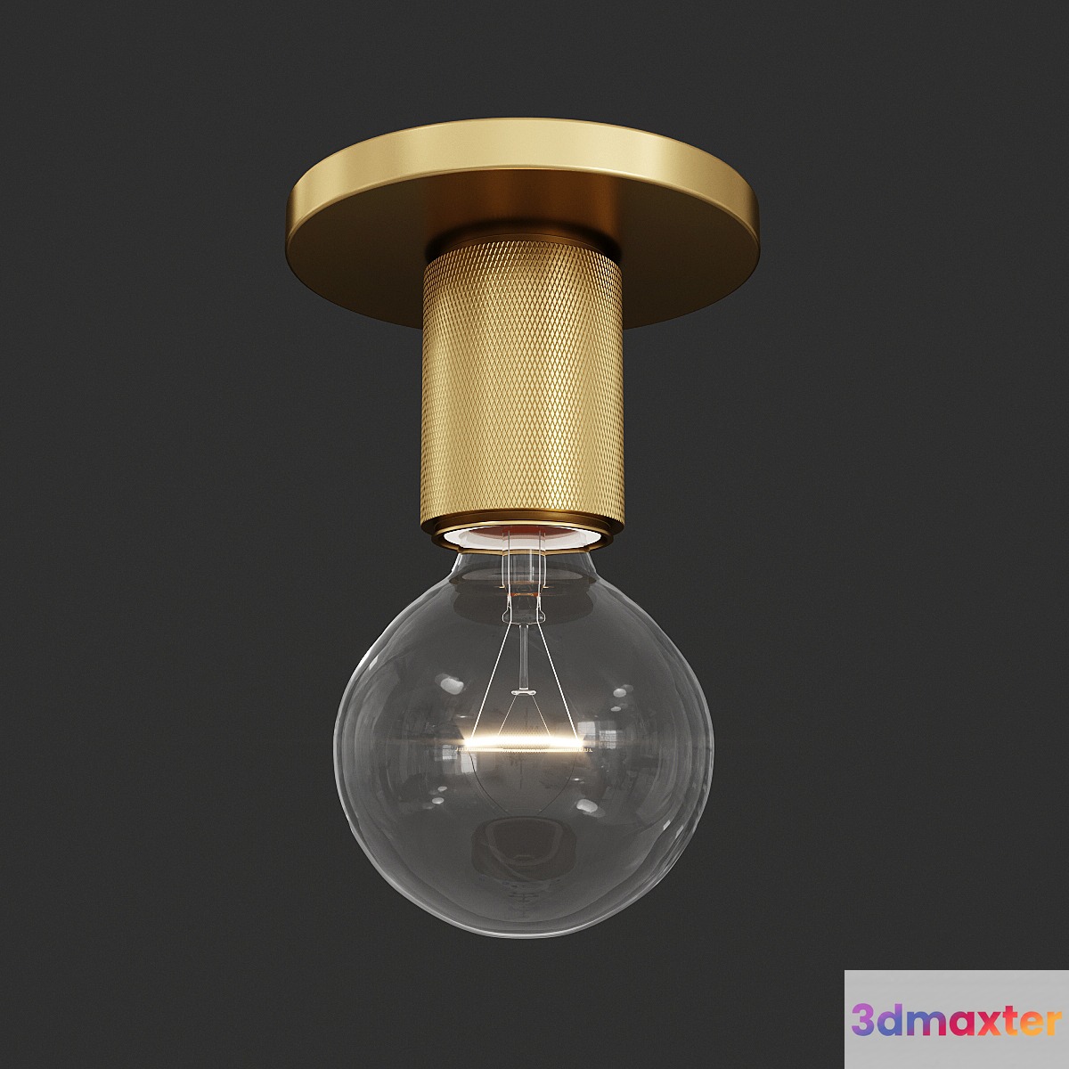 RH Utilitaire Socket Flushmount Brass