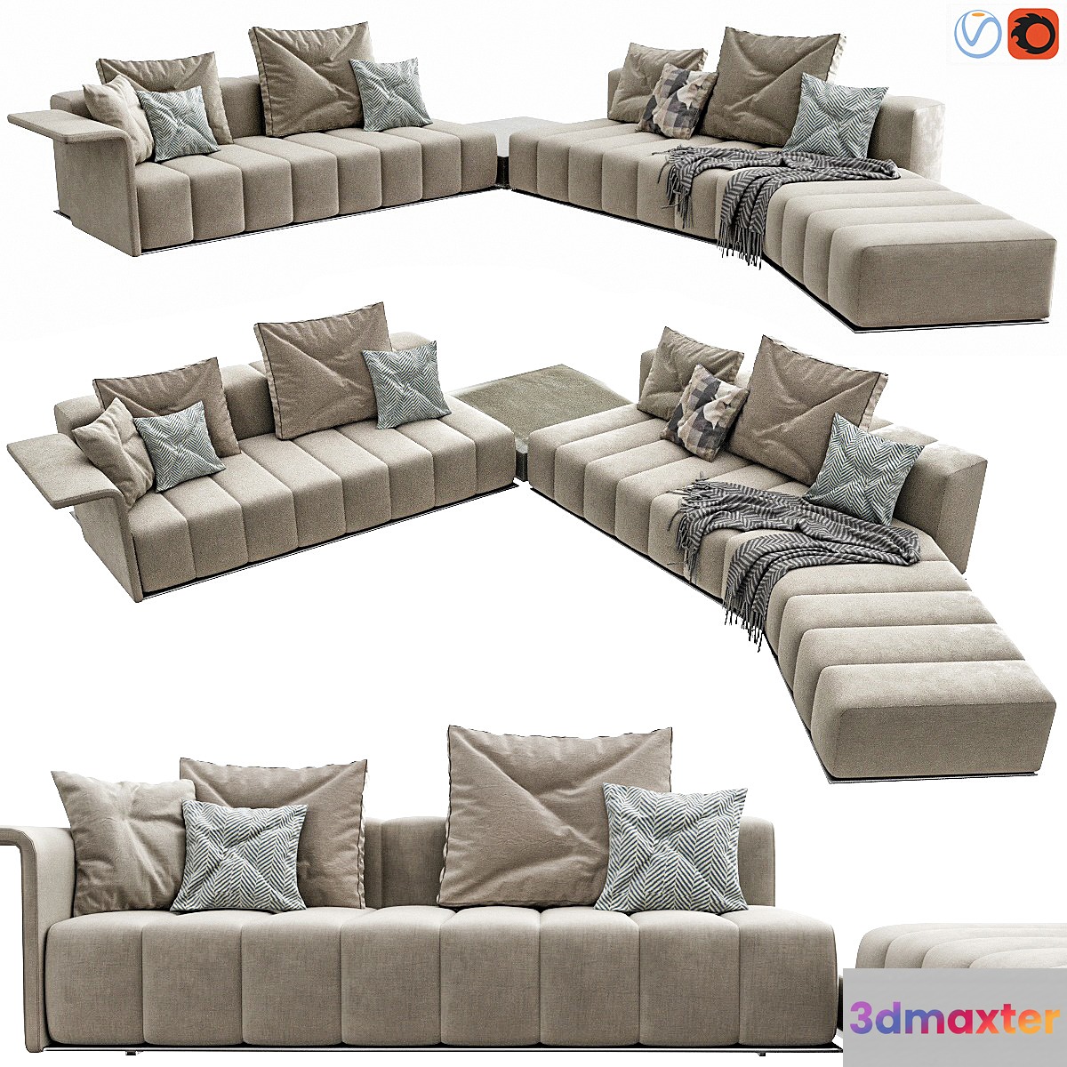 Minotti Freeman Lounge Arrangement 04
