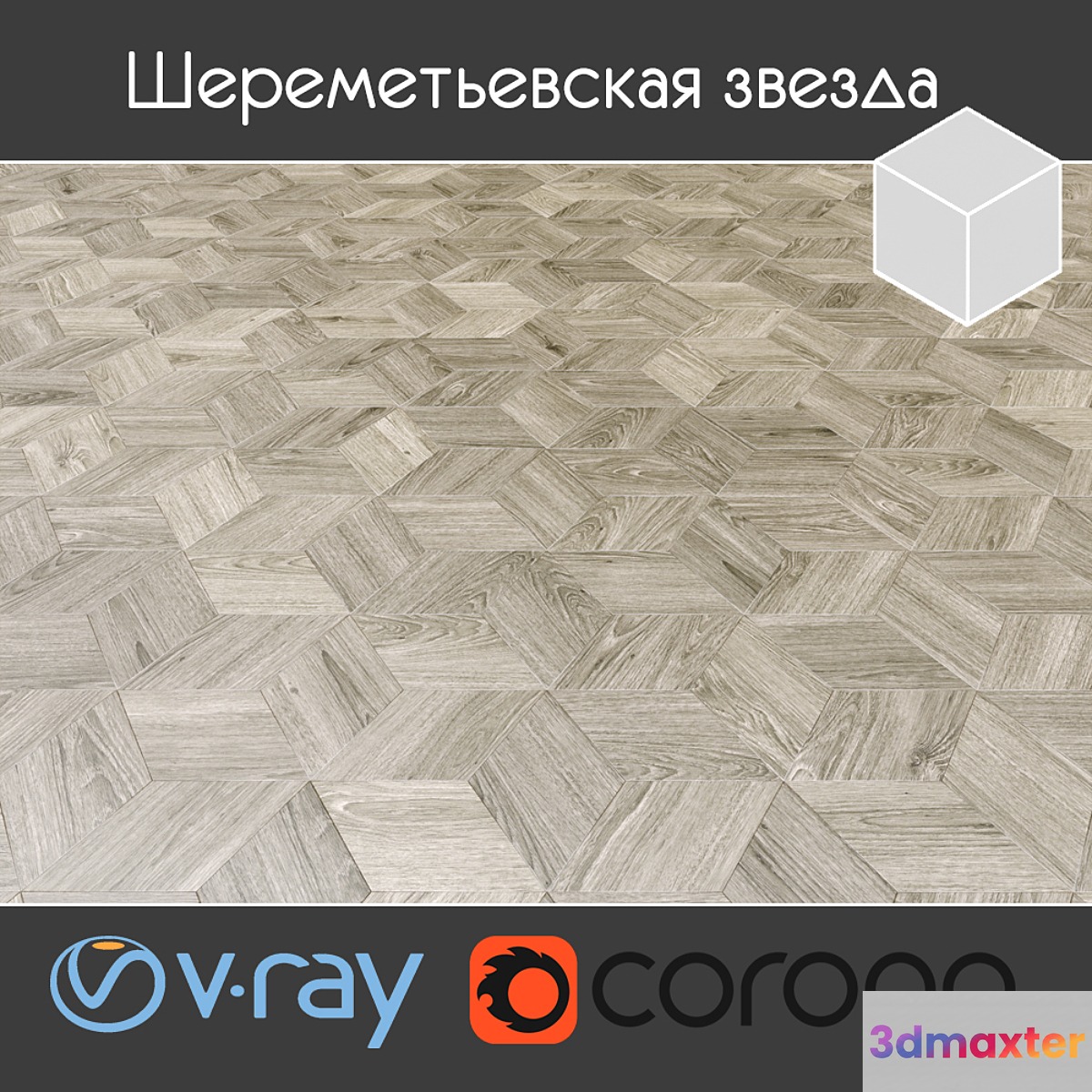 Parquet Sheremetyevo star 1-2 3D Max