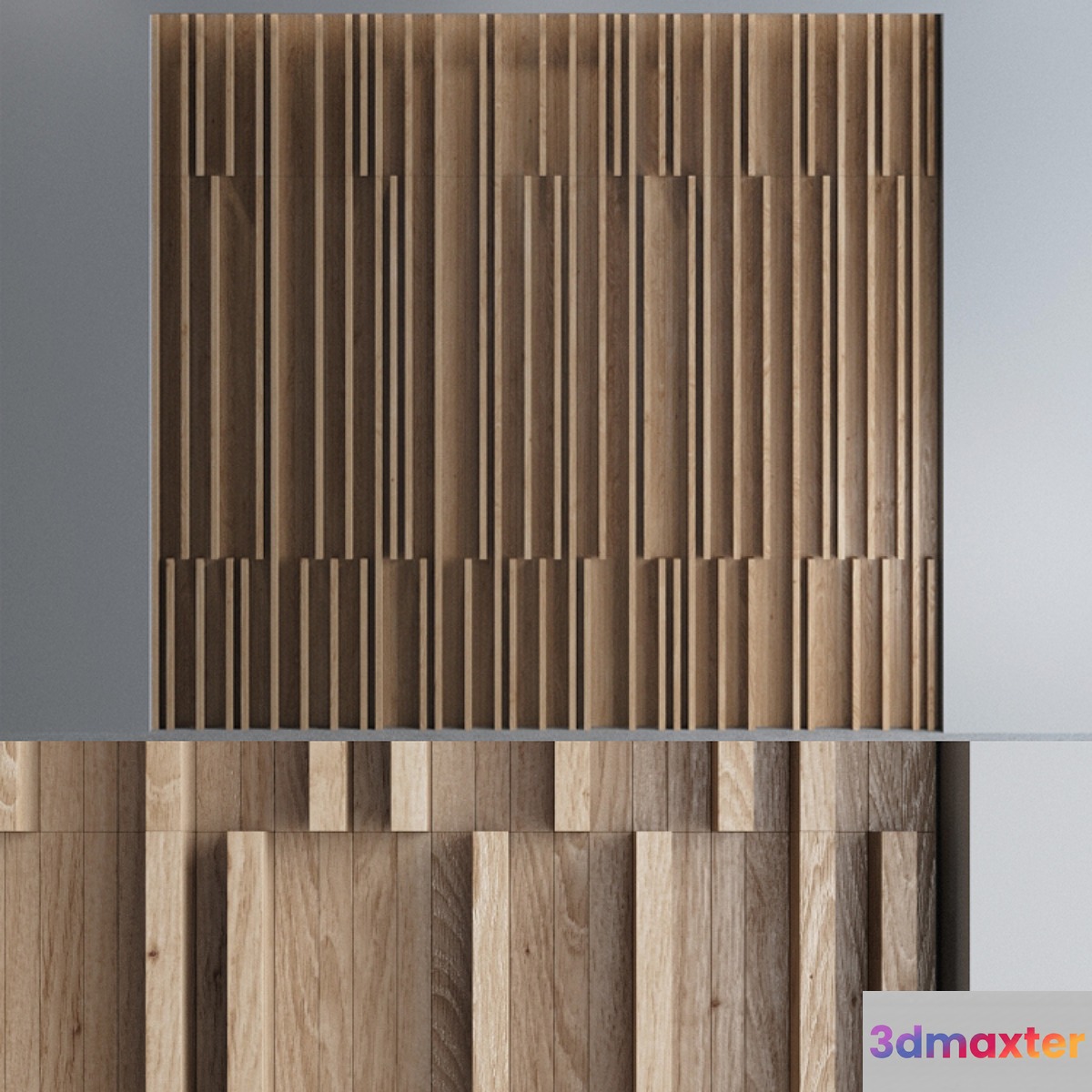 Wooden wall panel 3D Max
