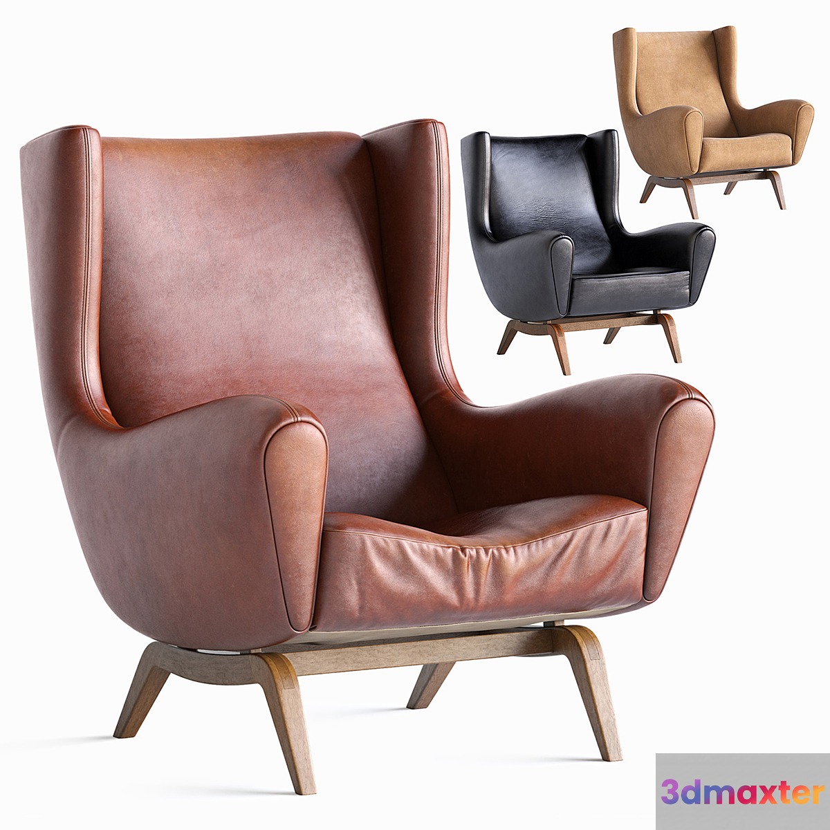 IllumWikkelso_LoungeChair (Set Of 3) 3D Max