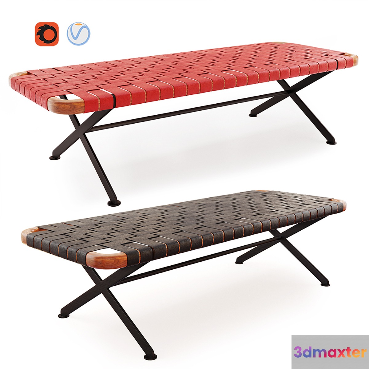 Bench axxia cuoio