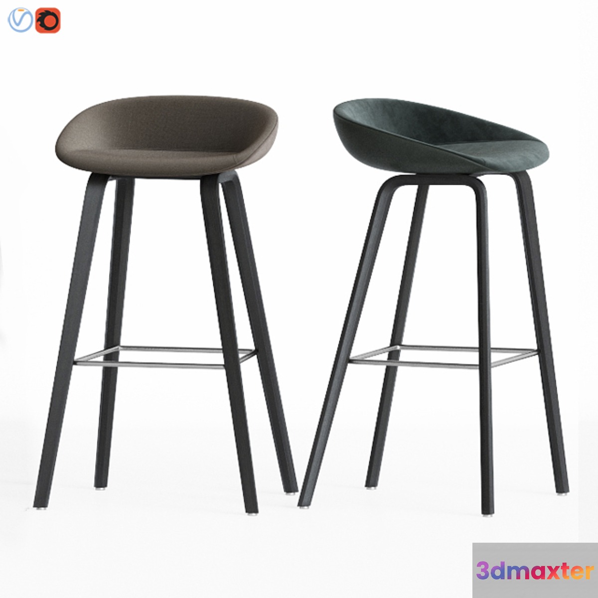Hay Aas 32 Barstool 3D Max