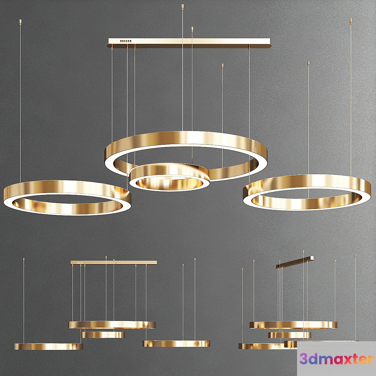 Circle chandelier 3D Max