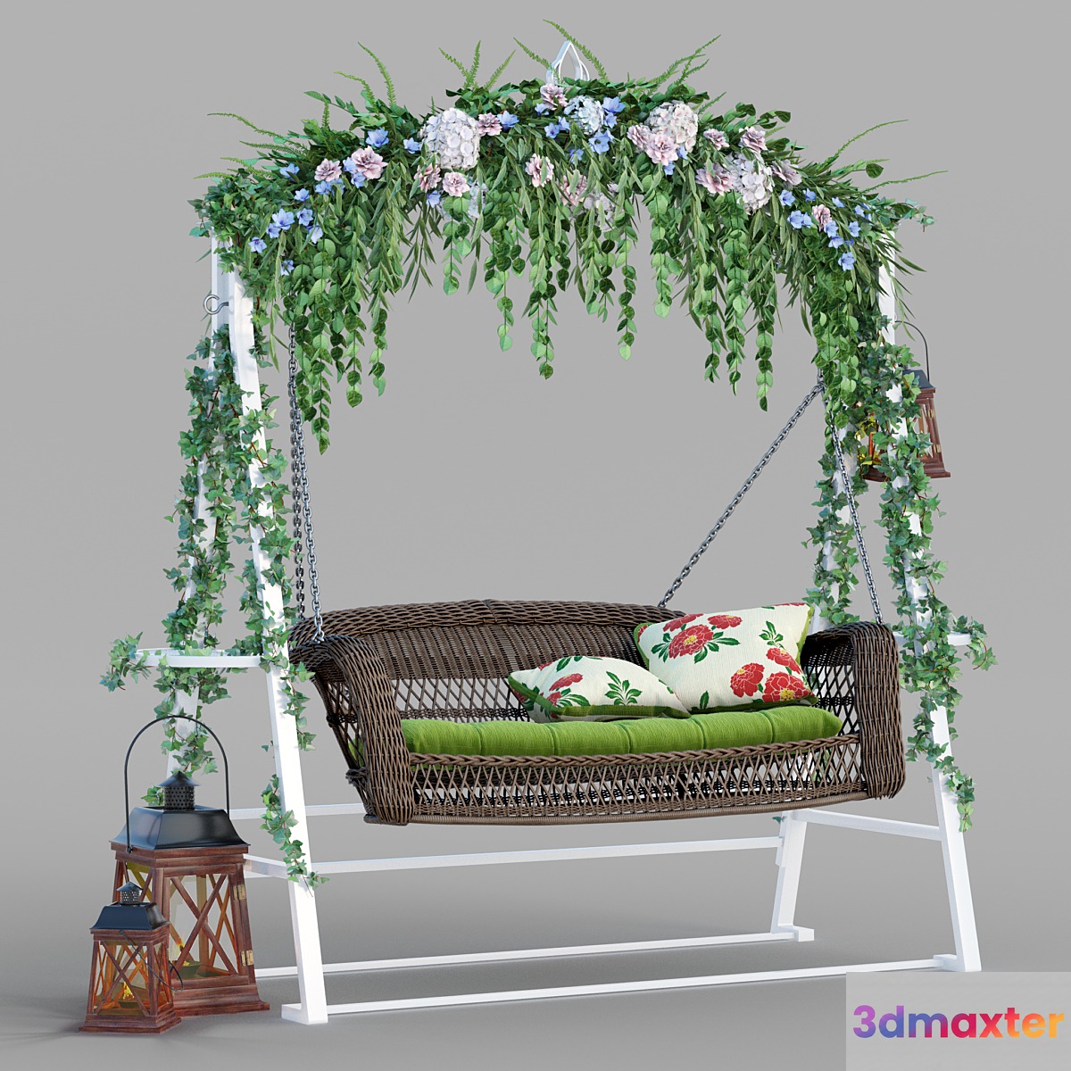 Garden swing 3D Max