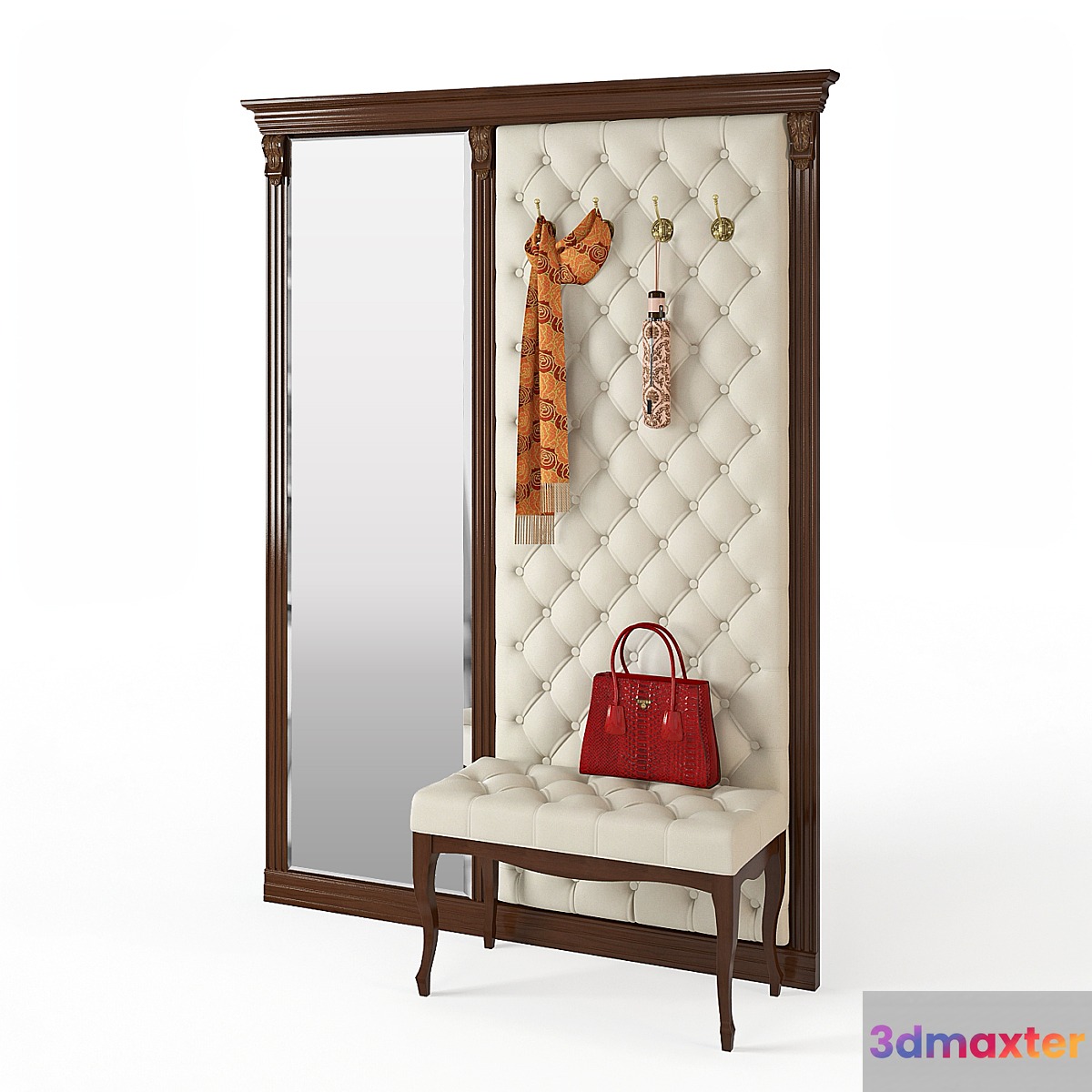 Benefit furniture B5-7-2 hanger with bench B4-4 3D Max