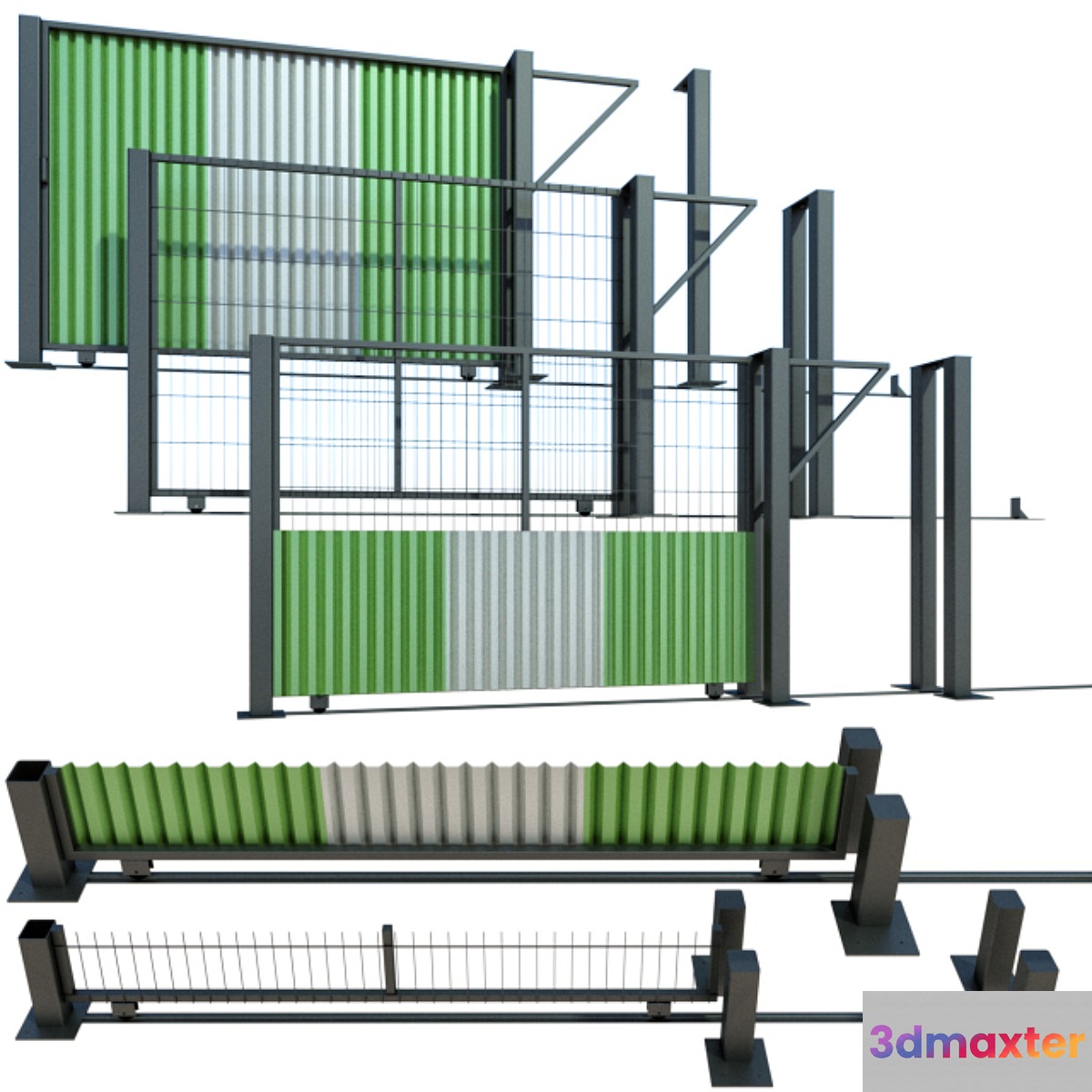 Sliding gate gate for building plot - No.3