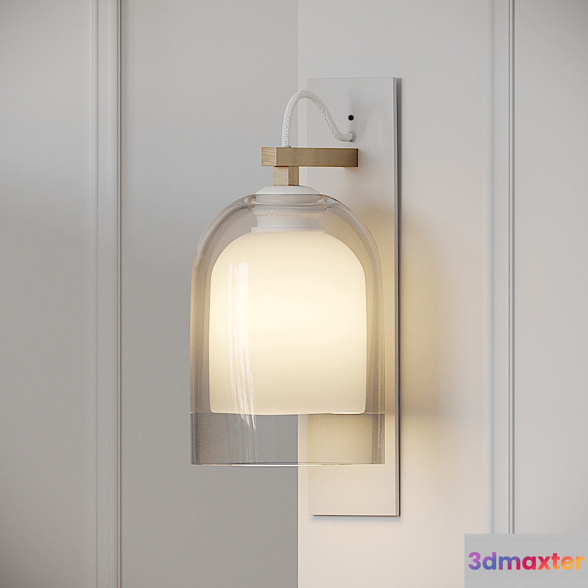 Articolo - Wall Sconce - Black - Brass - Emerald 3D Max