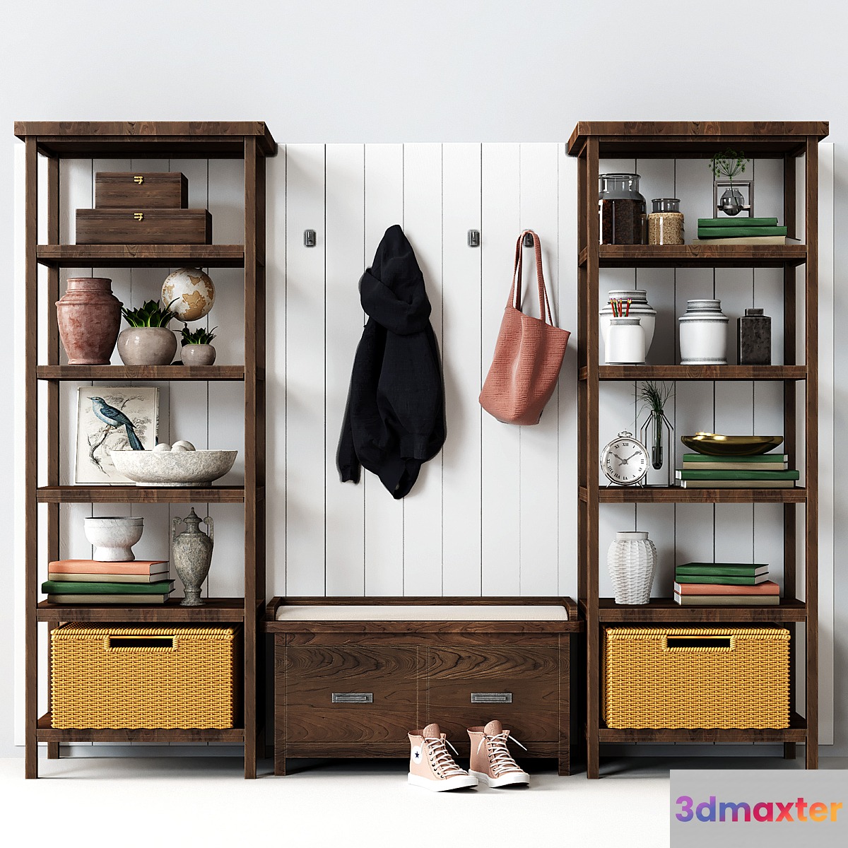 Hall of Pottery Barn MATEO 3-PIECE ENTRYWAY SET 3D Max