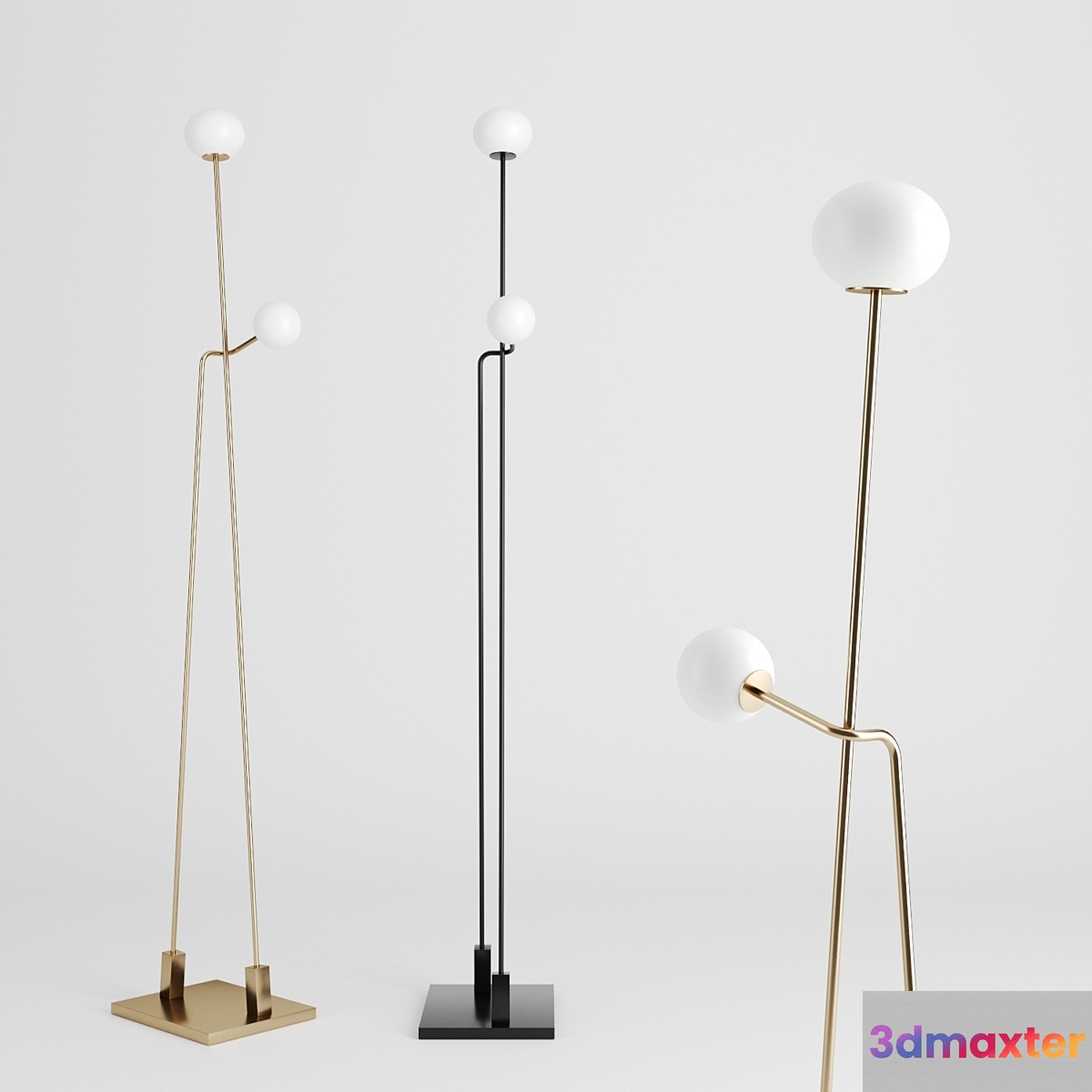 Tempo floor lamp by Atelier de troupe 3D Max