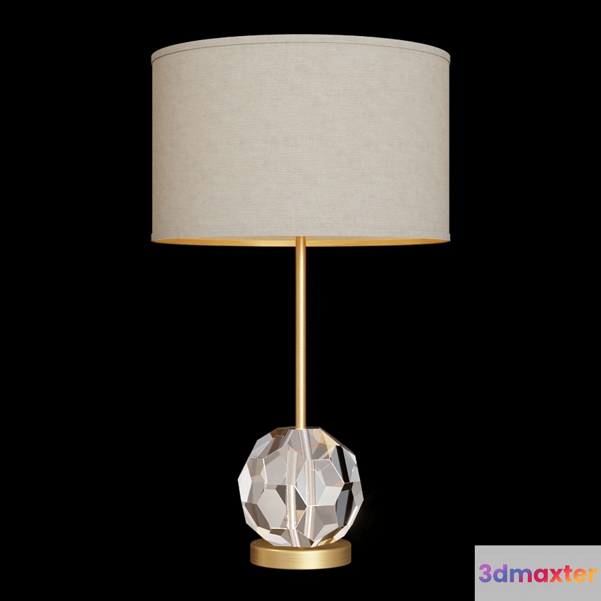 Restoration Hardware BOULE DE CRISTAL TABLE LAMP Brass 3D Max