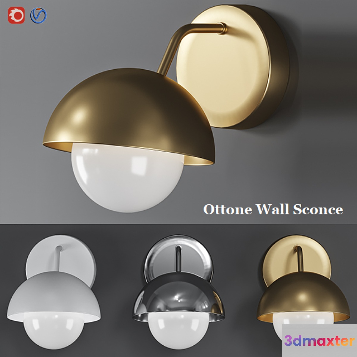Loft-Concept Ottone Wall Sconce 3D Max