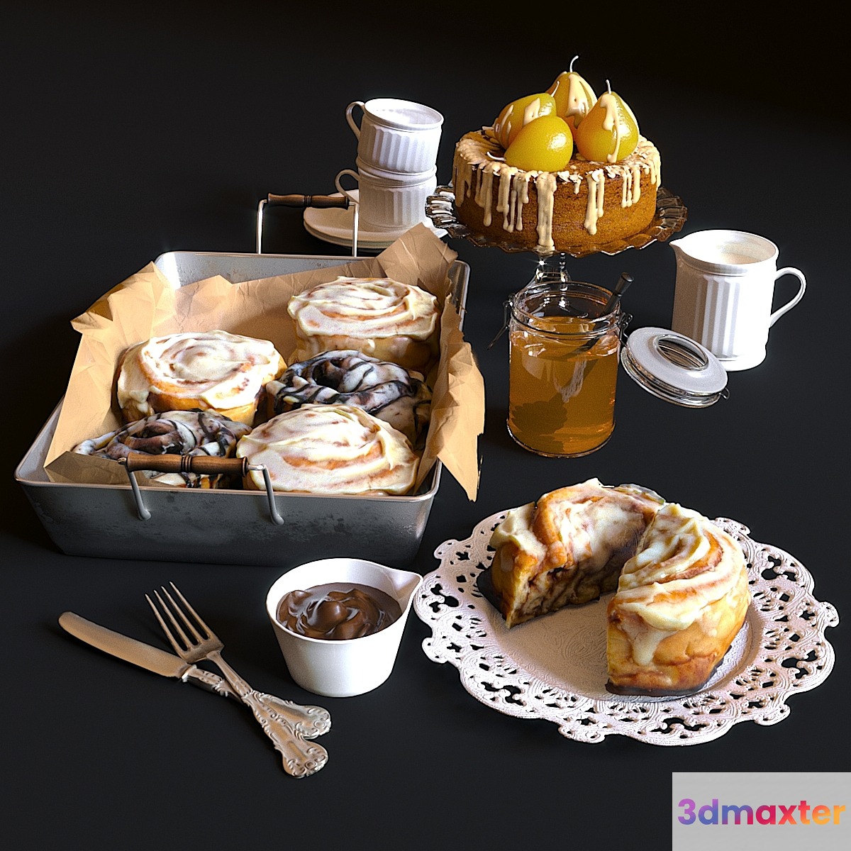 Cinnabon 3D Max