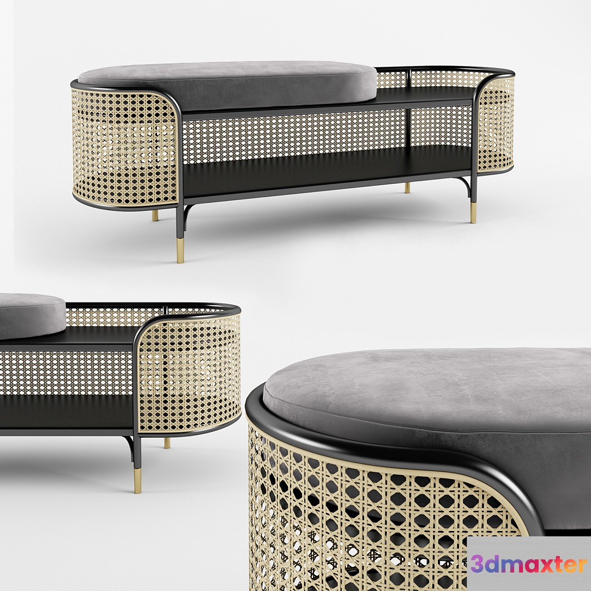 Mos Gebruder Thonet Vienna Bench 3D Max