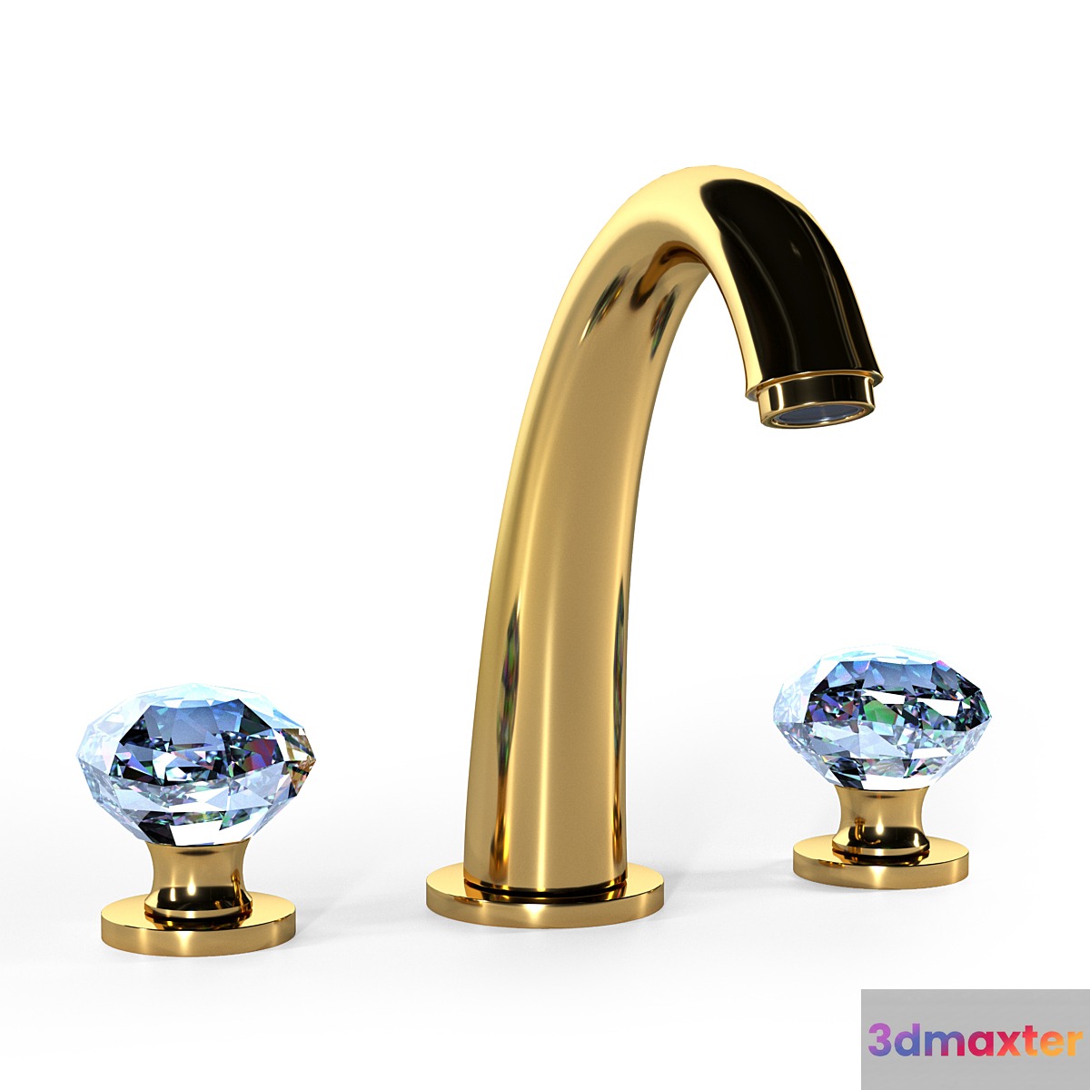 Maier Rock sink mixer with Swarovski crystals 3D Max