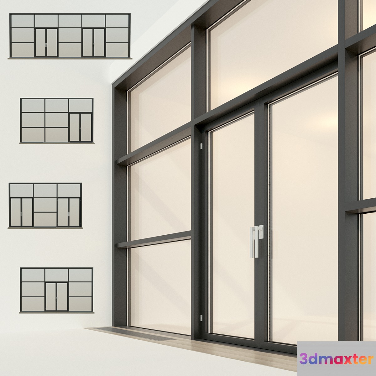 Panoramic glazing. Stained glass window 25 - No.2