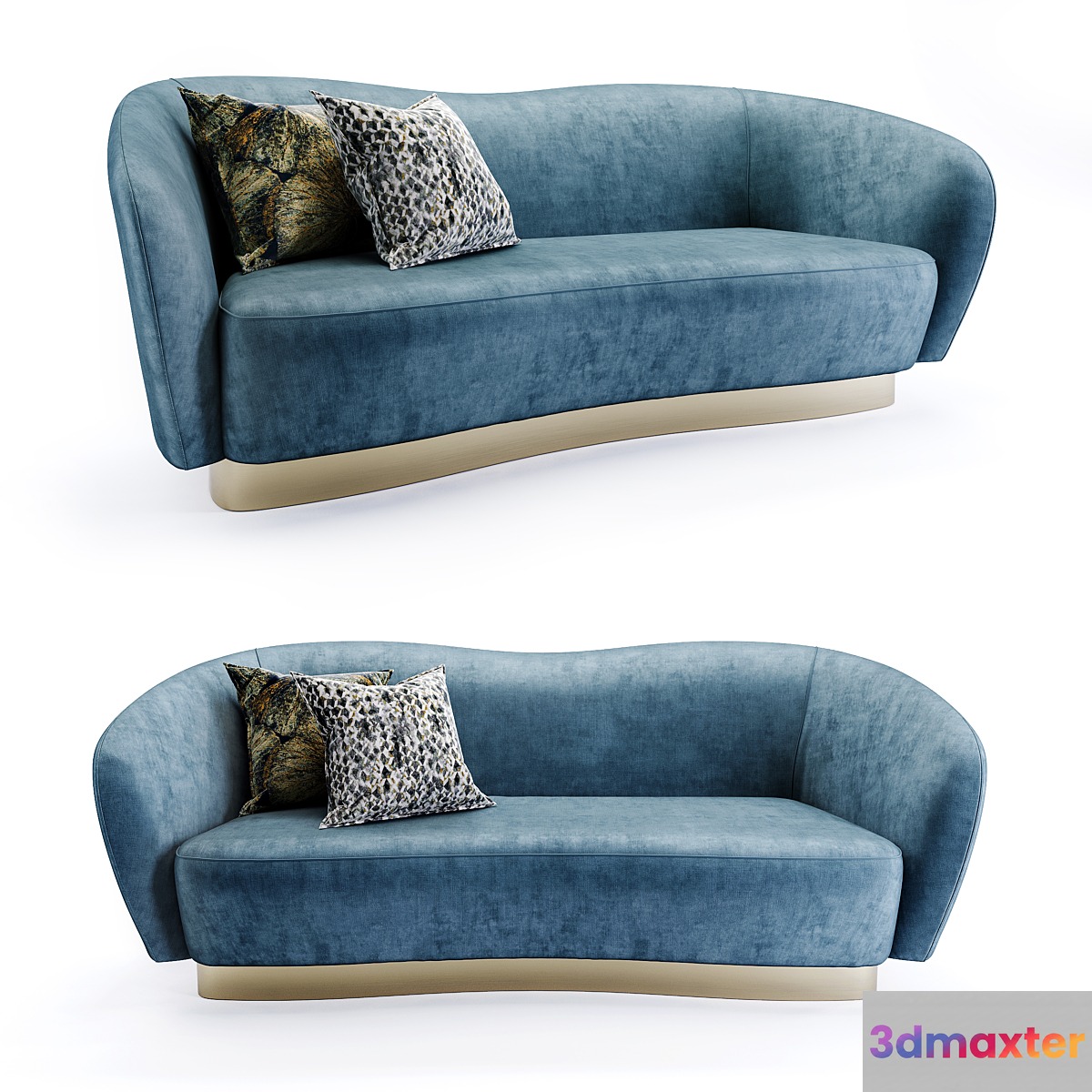 Curved sofa 3D Max