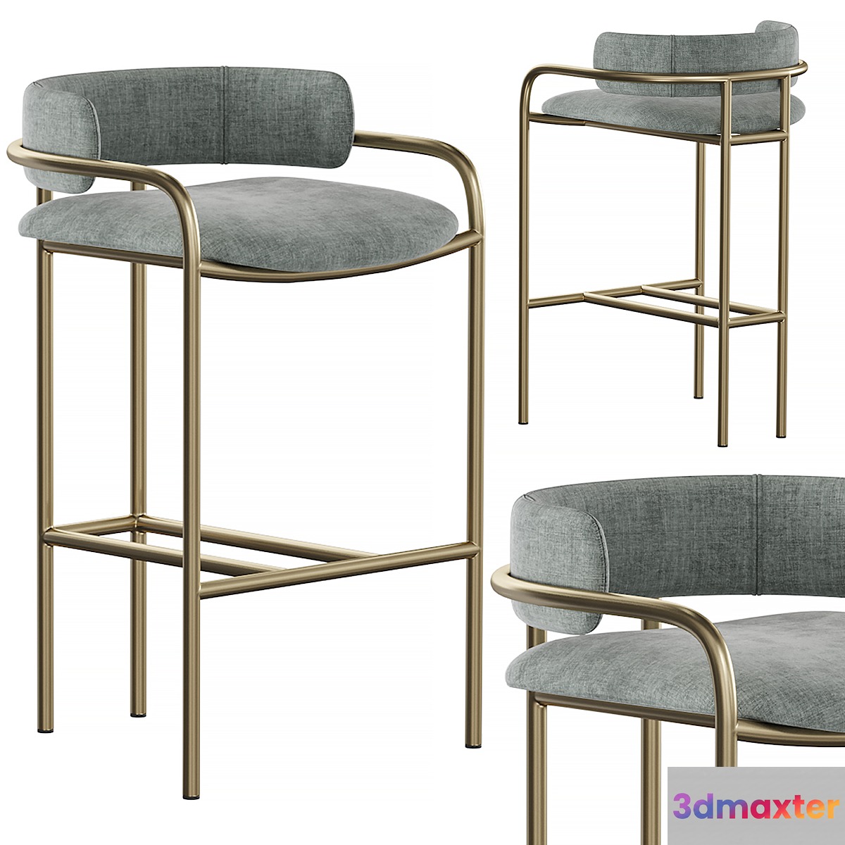 West Elm-Lenox Velvet Counter Stool - No.2