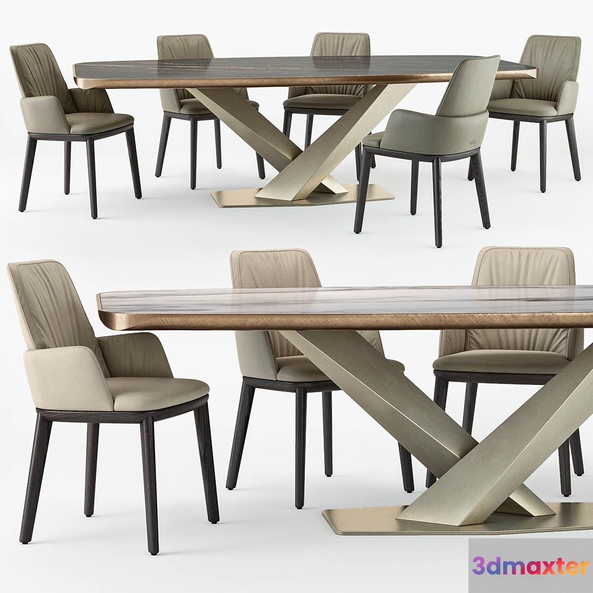 Cattelan Italia Belinda armchair Stratos table set - No.2