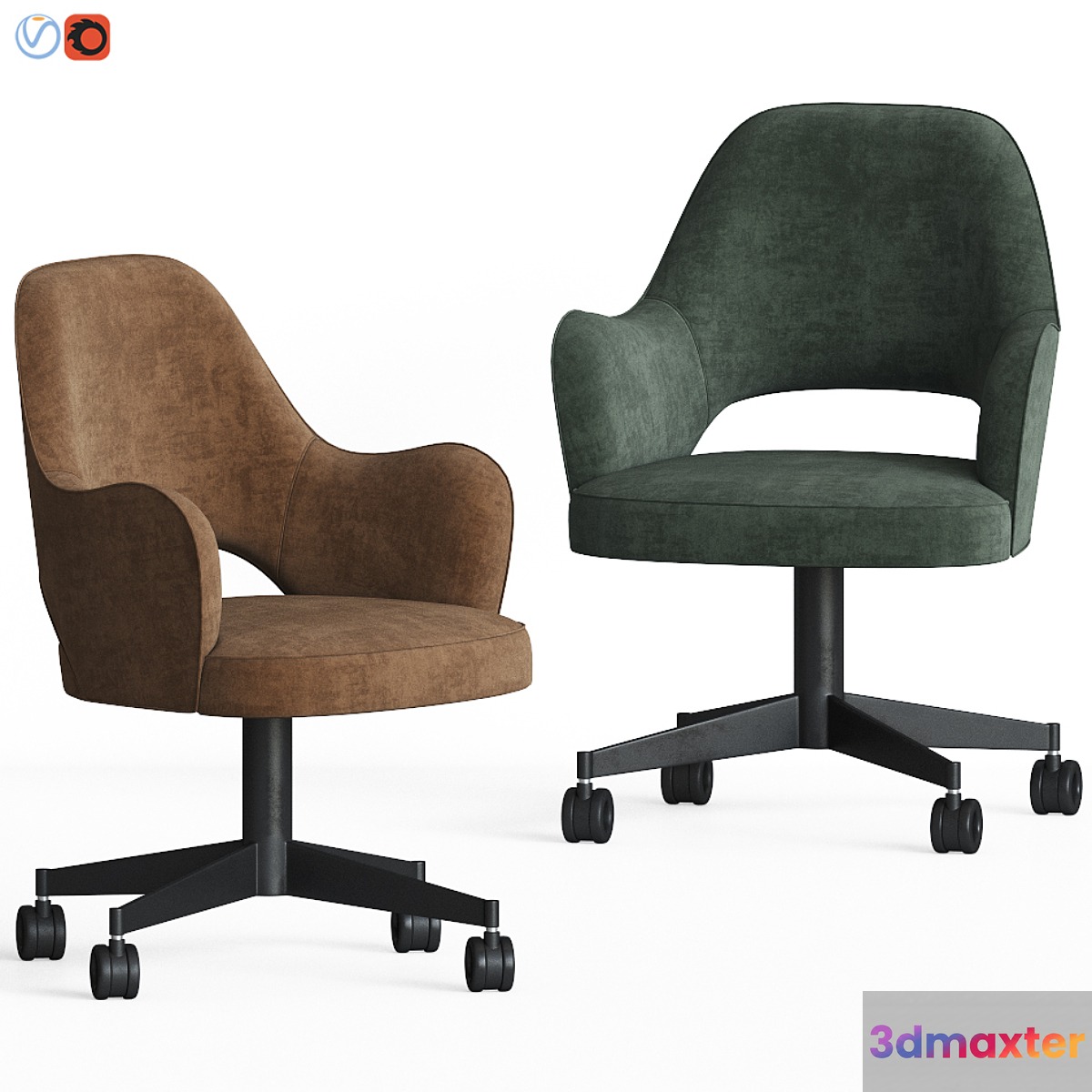 Colette Office Chair Baxter Armchair 3D Max