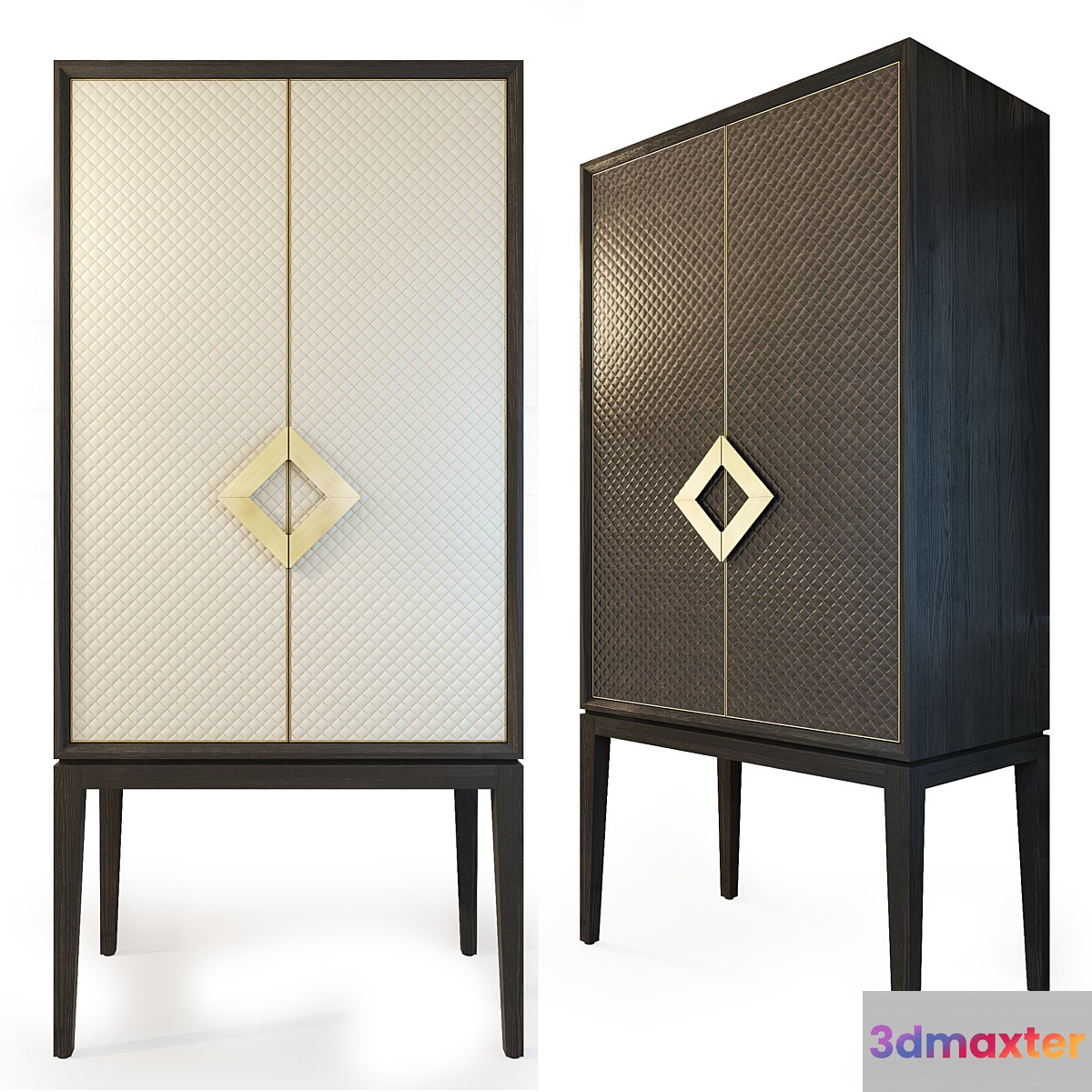Cabinet with leather doors Laurent cabinet. The Sofa & Chair company 3D Max