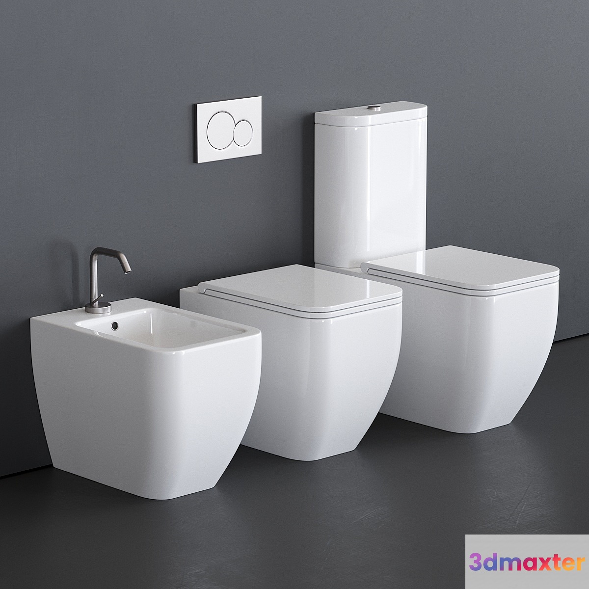 Scarabeo Ceramiche Teorema 2.0 WC art. 5138 art. 5139 art. 5140 3D Max