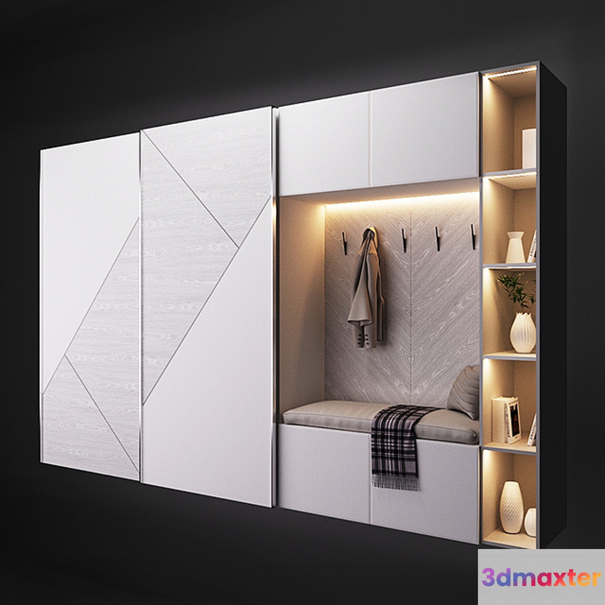 Furniture with cross wardrobe Cross 3D Max