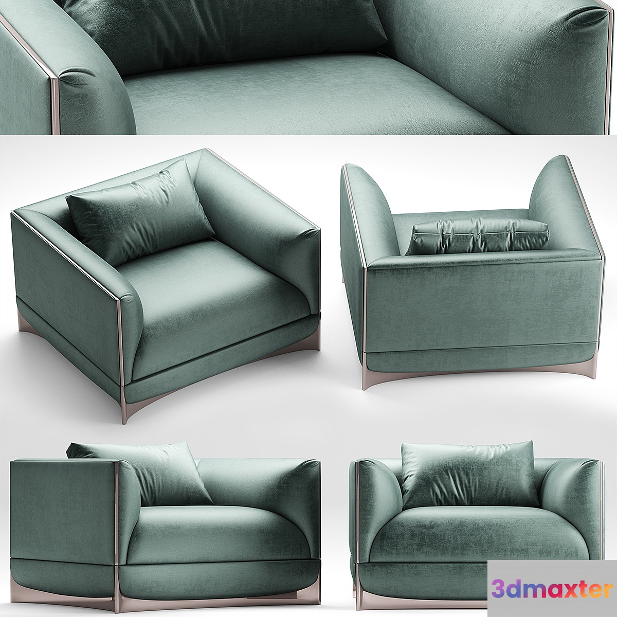 Armchair foscari visionnaire 3D Max