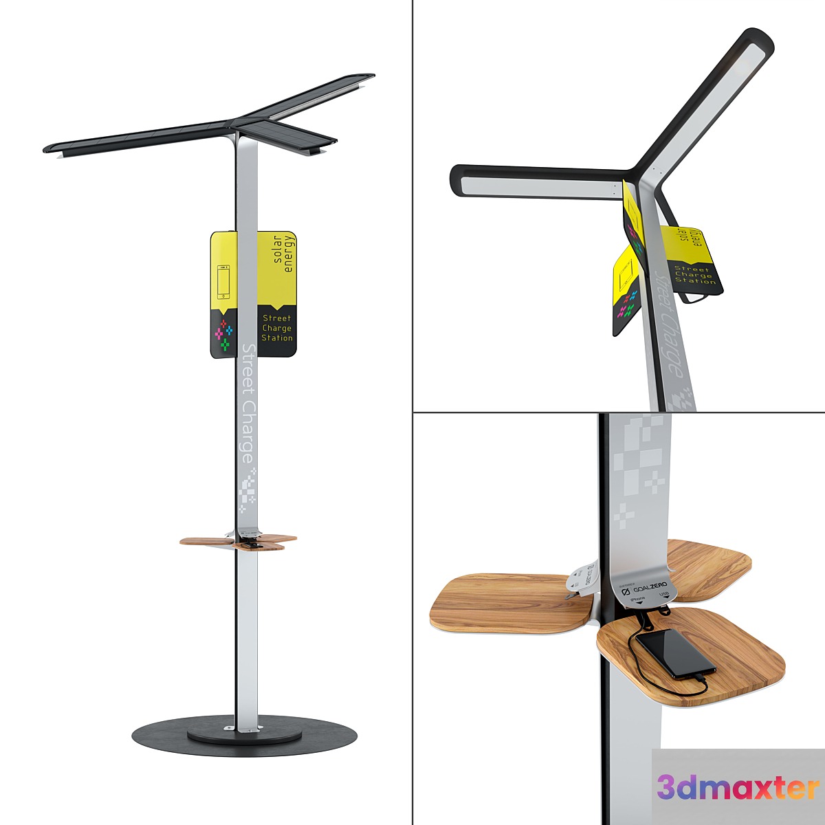 Street Charge (Solar Charging Station) 3D Max