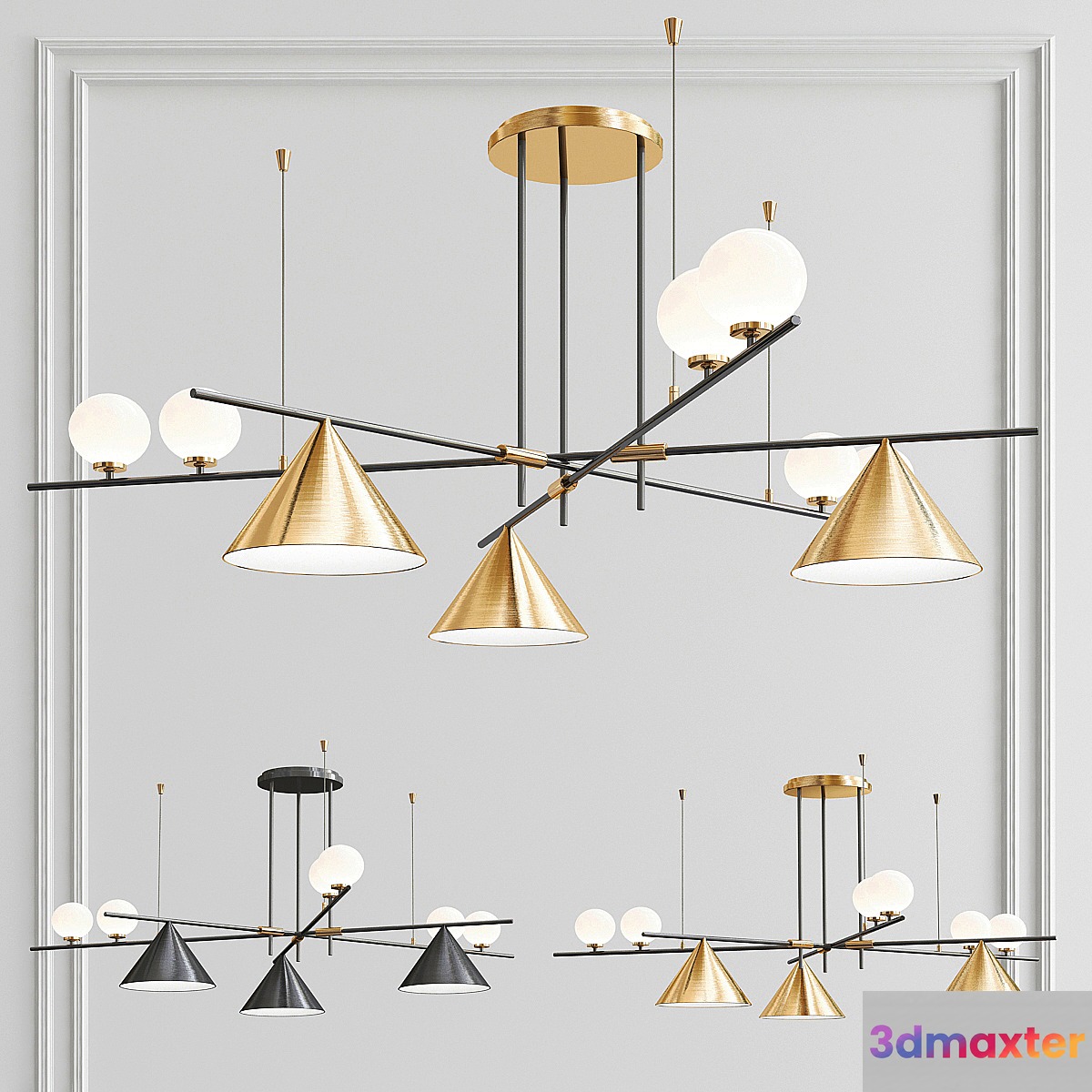 Scandinavian Minimalist Chandelier 3D Max