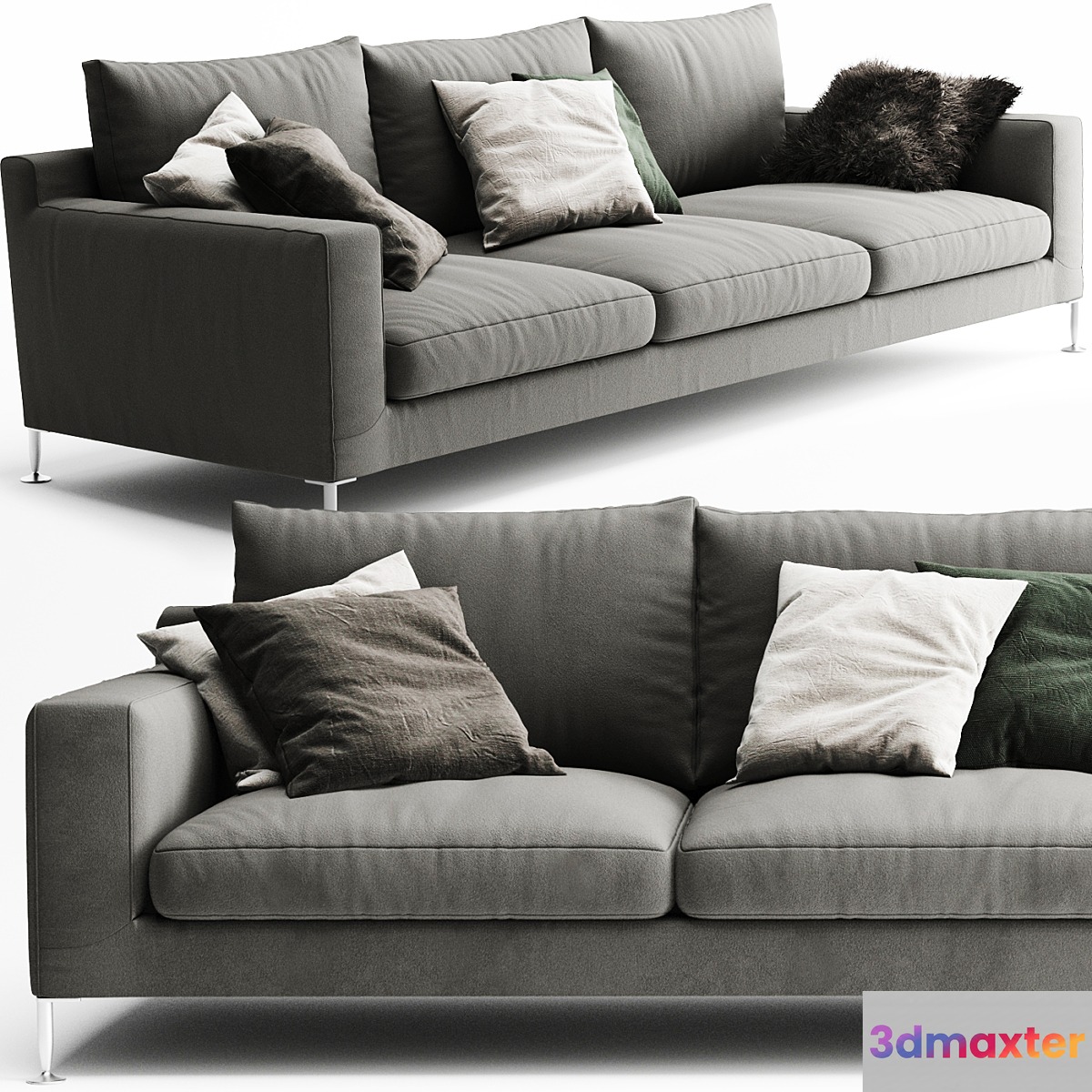 B & B Italia Harry 3 Seater Sofa 3D Max